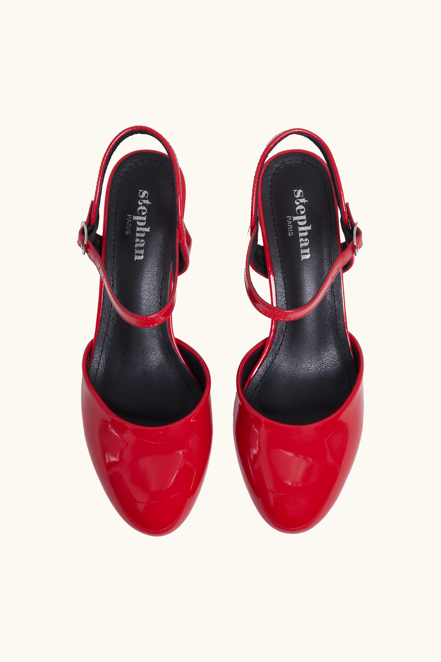 Babies vernis à talon bloc rouge