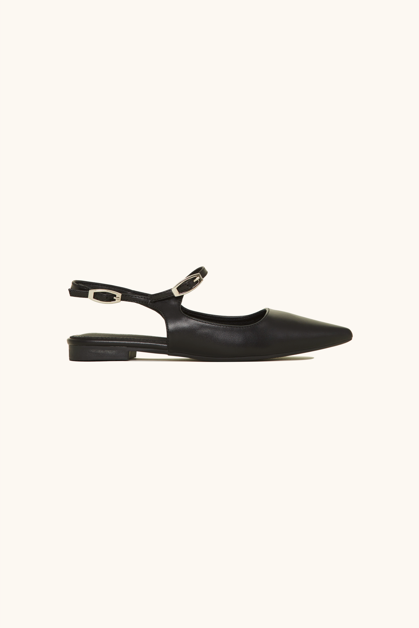 Ballerines plates ajustable noires