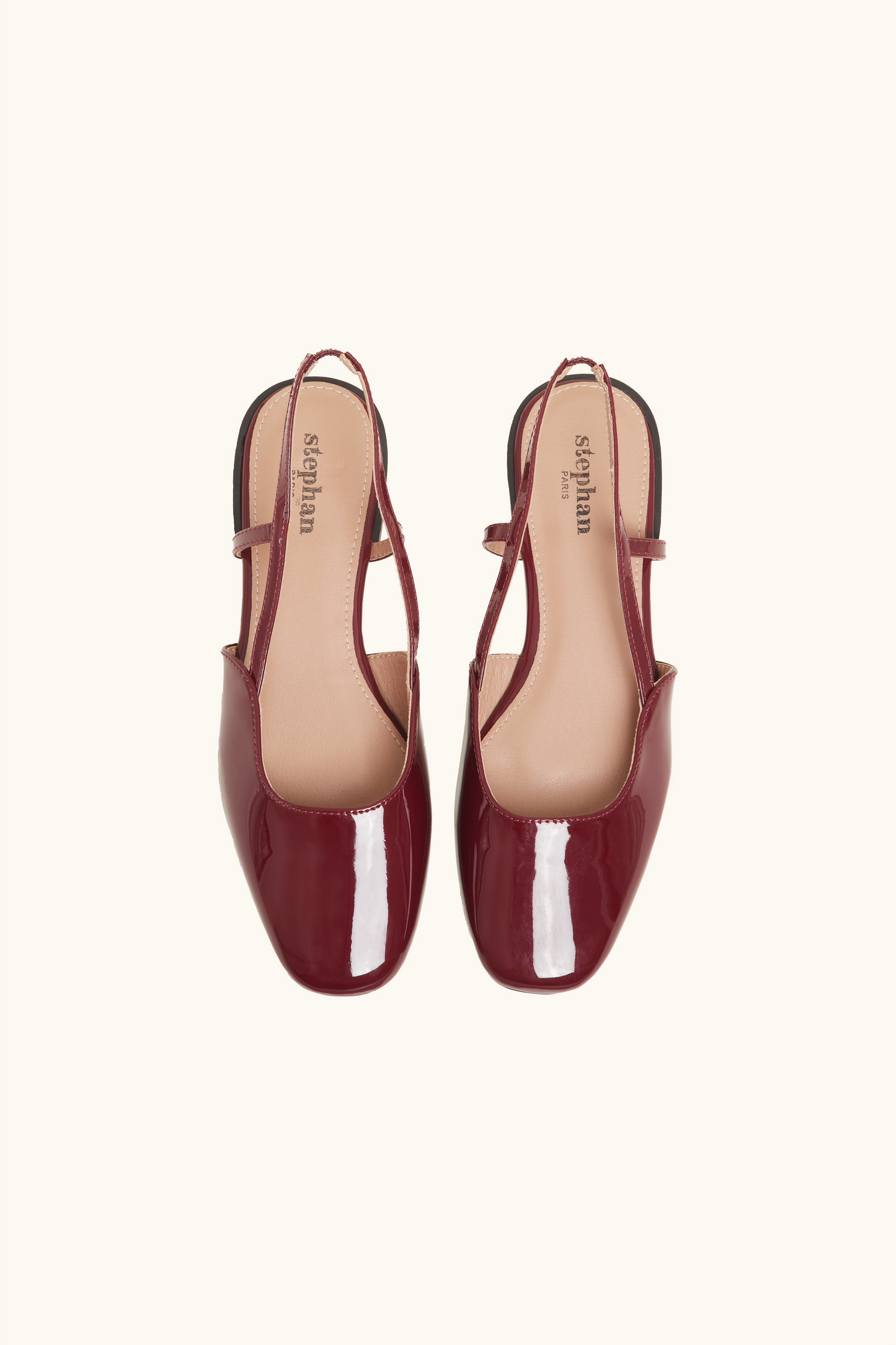 Slingback vernies bordeaux