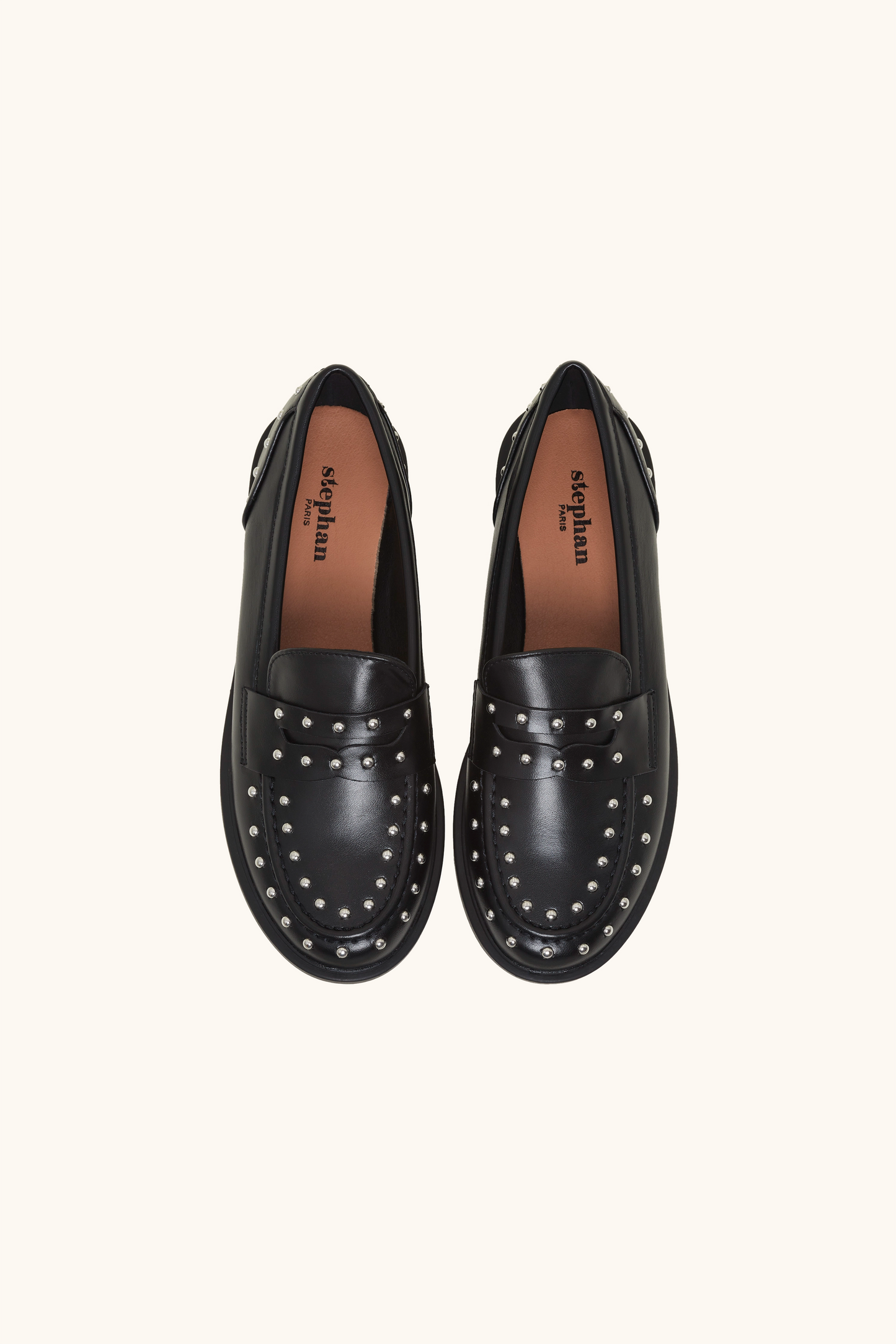 Black moccasins with nails