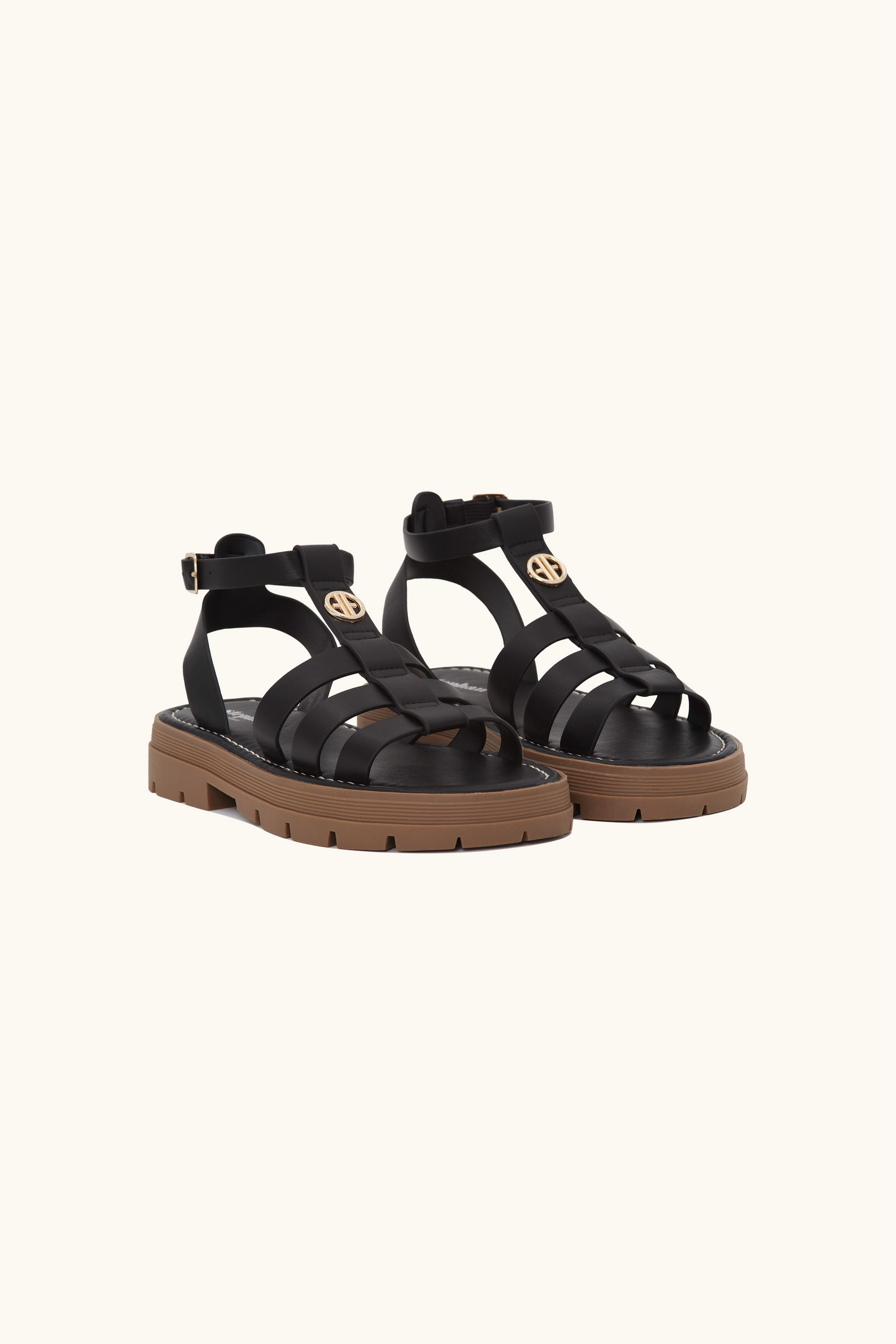 Sandales noires gladiateur