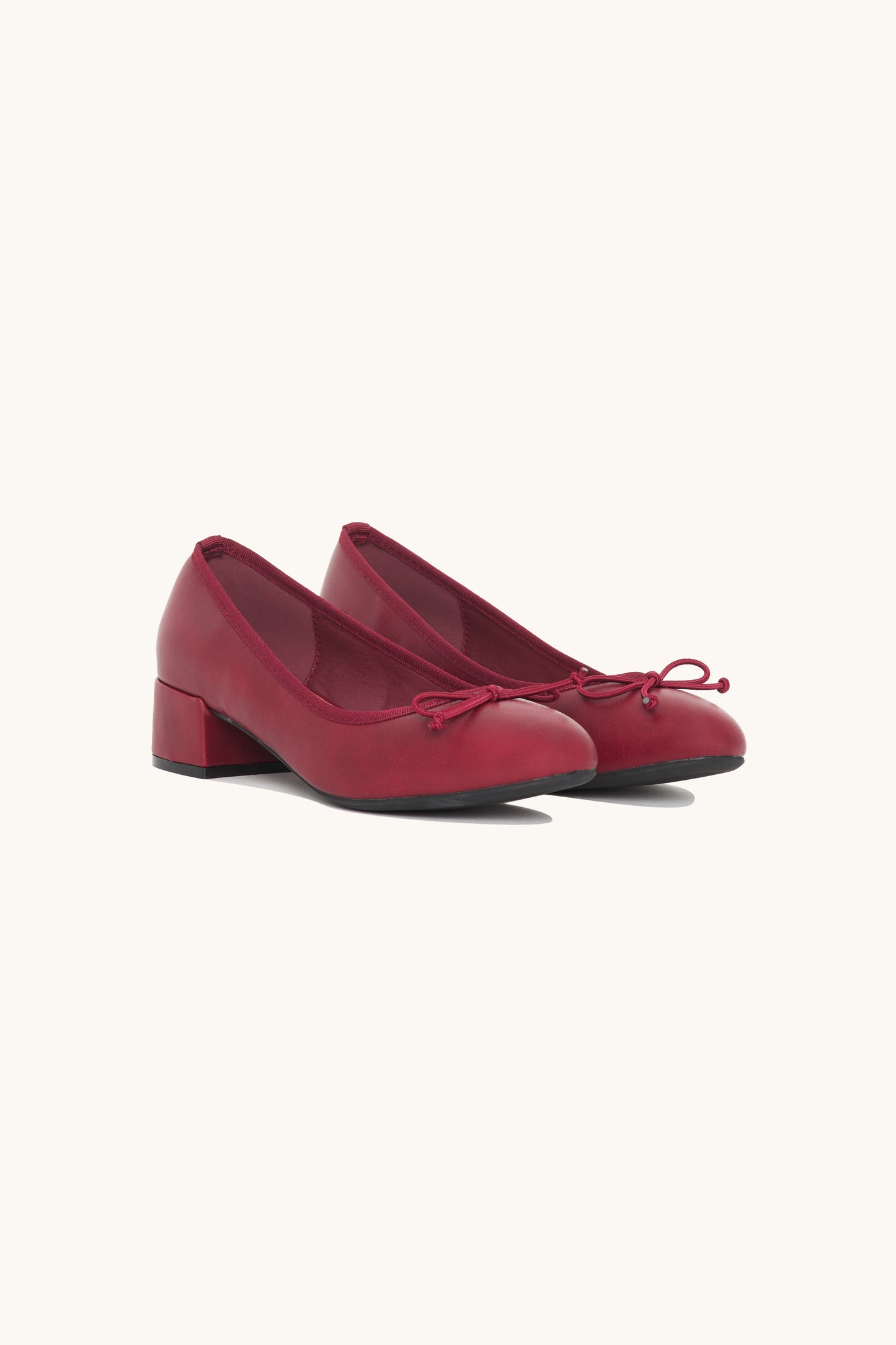 Ballerines à talons bordeaux