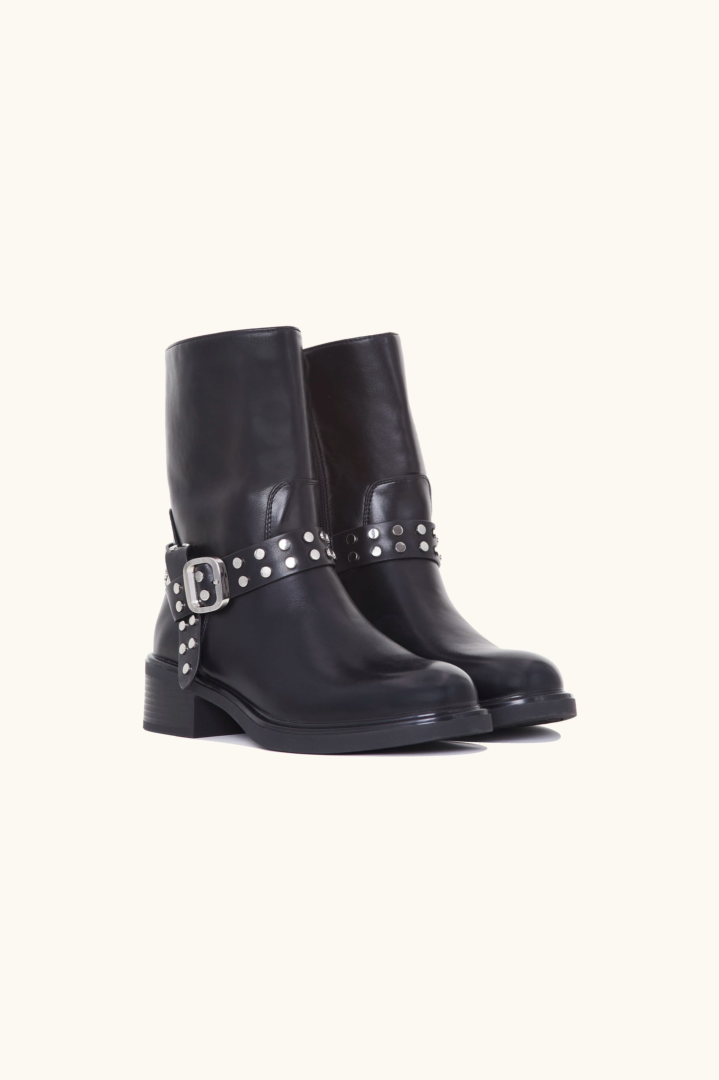 Bottines bikers noires
