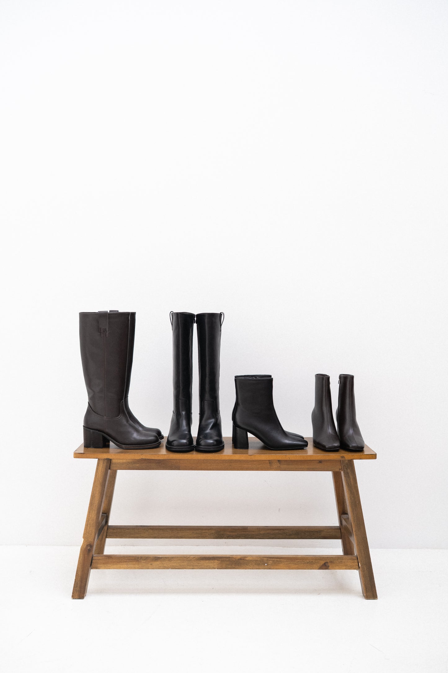 Bottes cavalières marron à talon bloc - Wendy