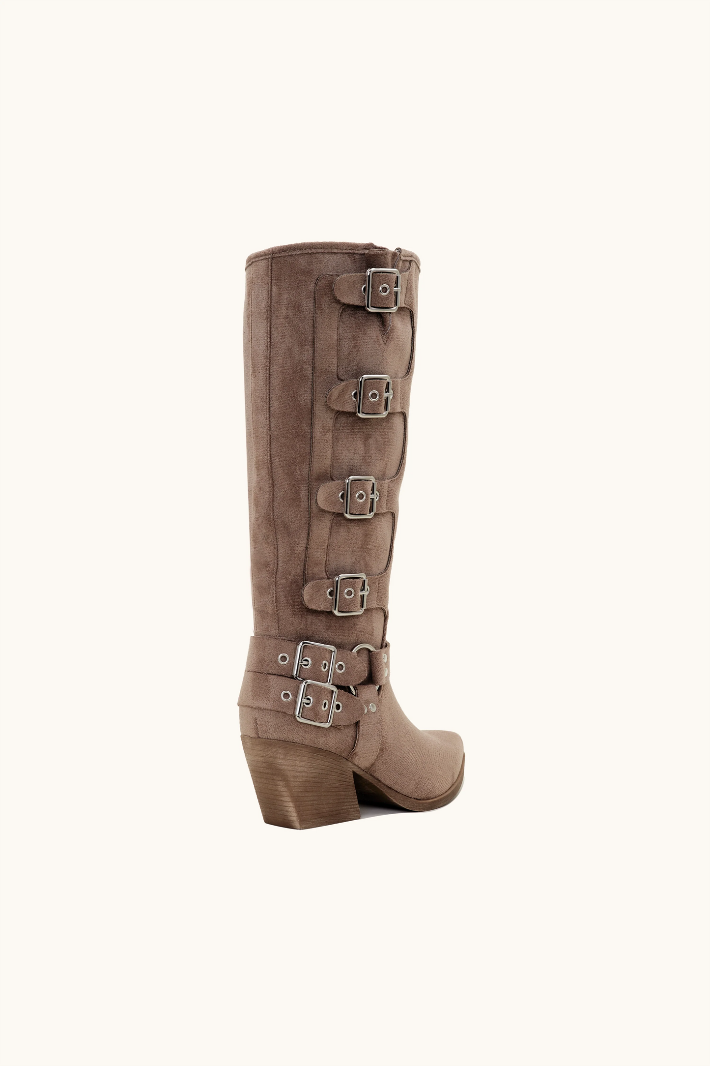 Santiags tall with multiple khaki straps