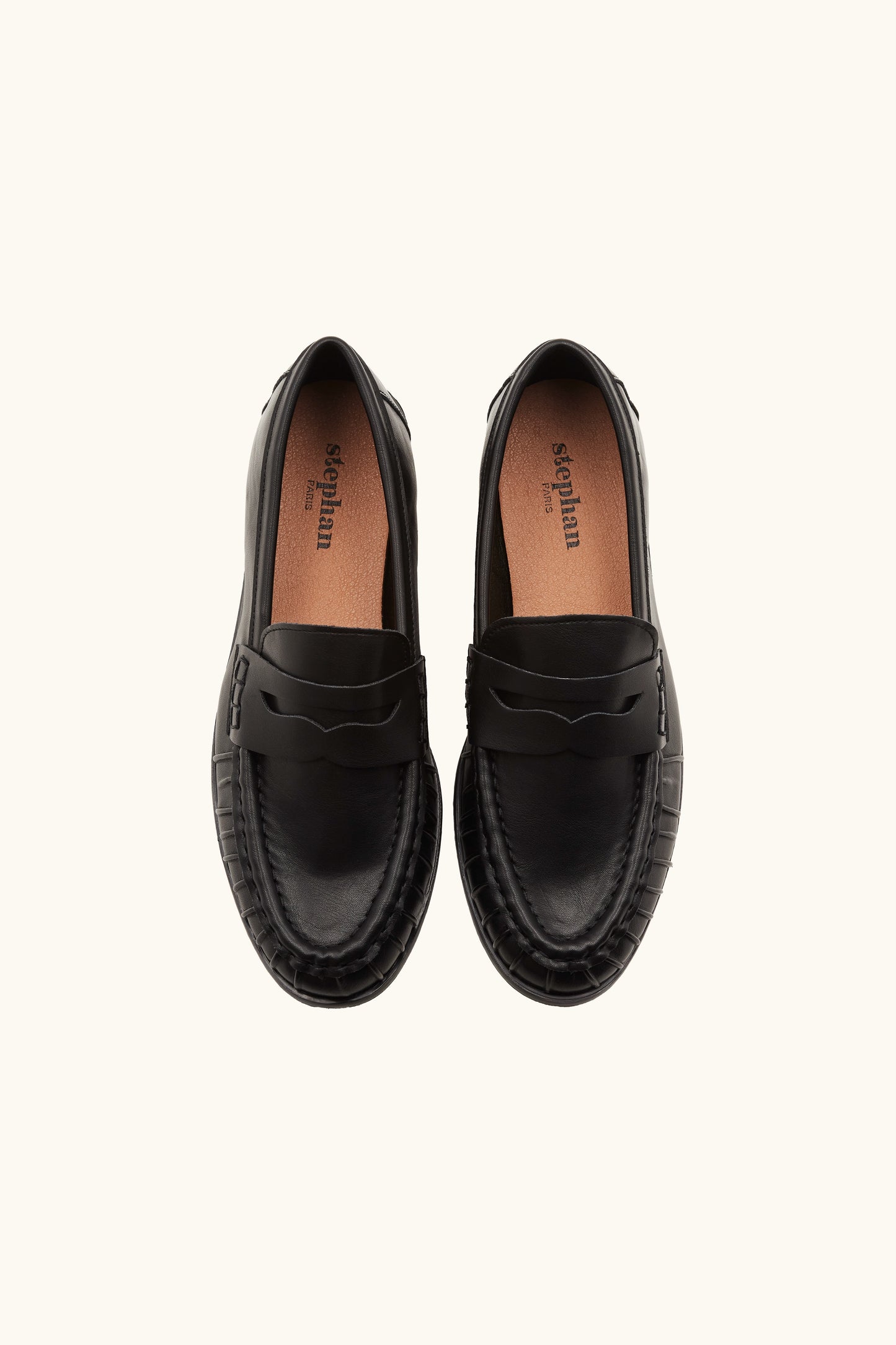 Mocassins plissés noir