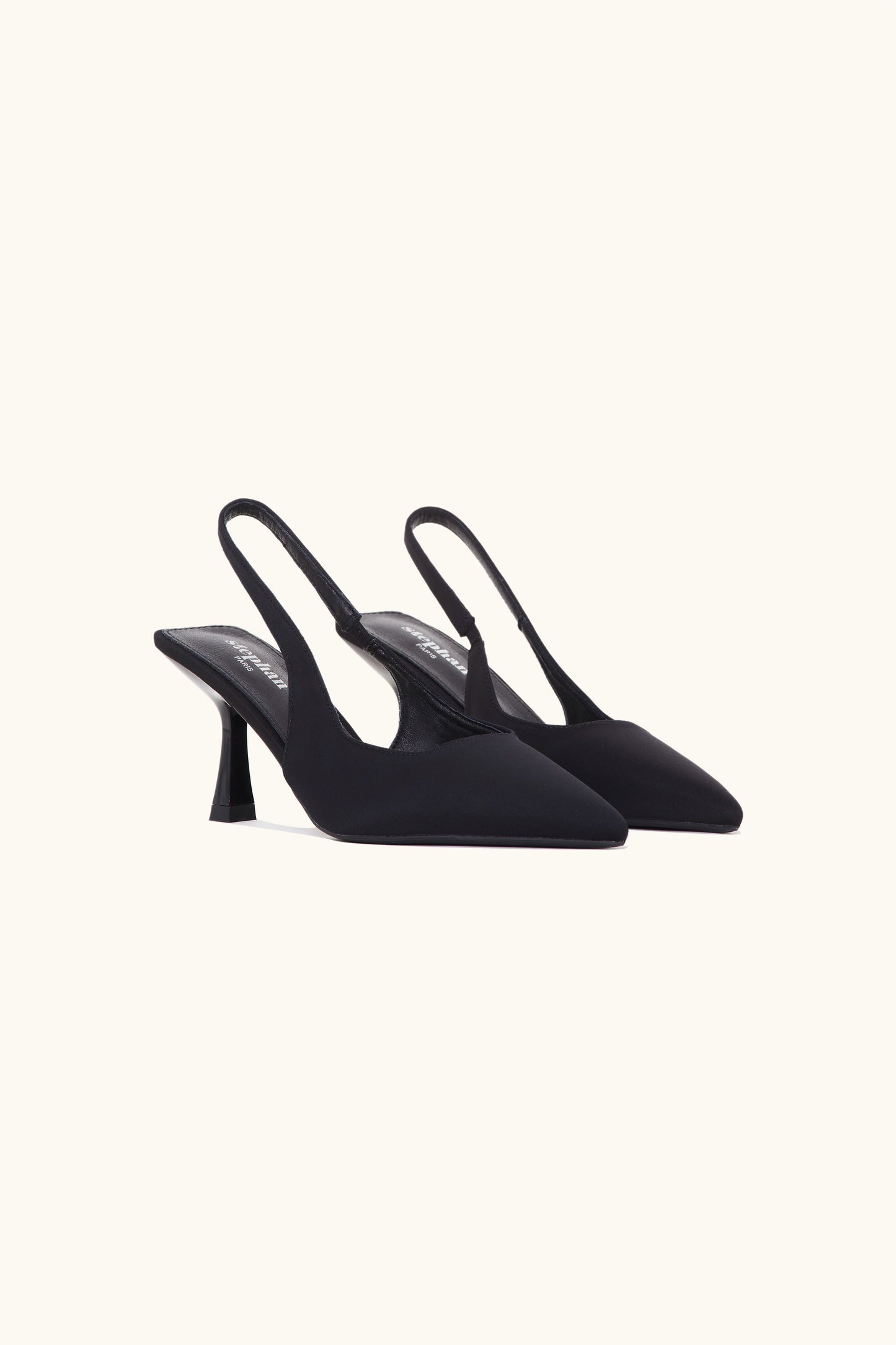 Slingback à bride arrière élastique noires