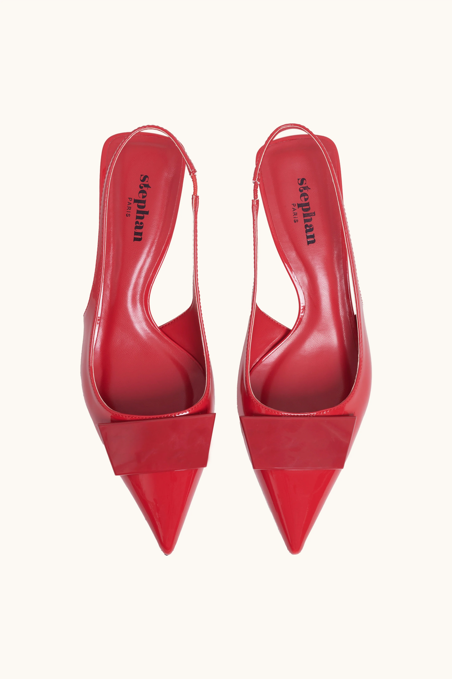 Escarpins slingback vernis rouges