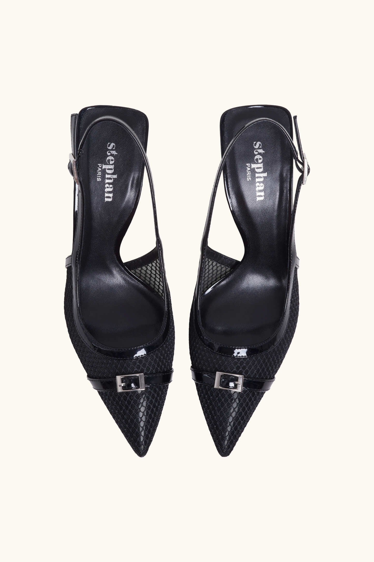 Slingback pumps with black resille