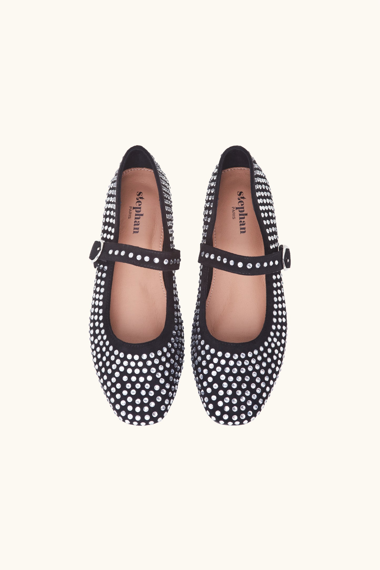 Ballerines à strass noires