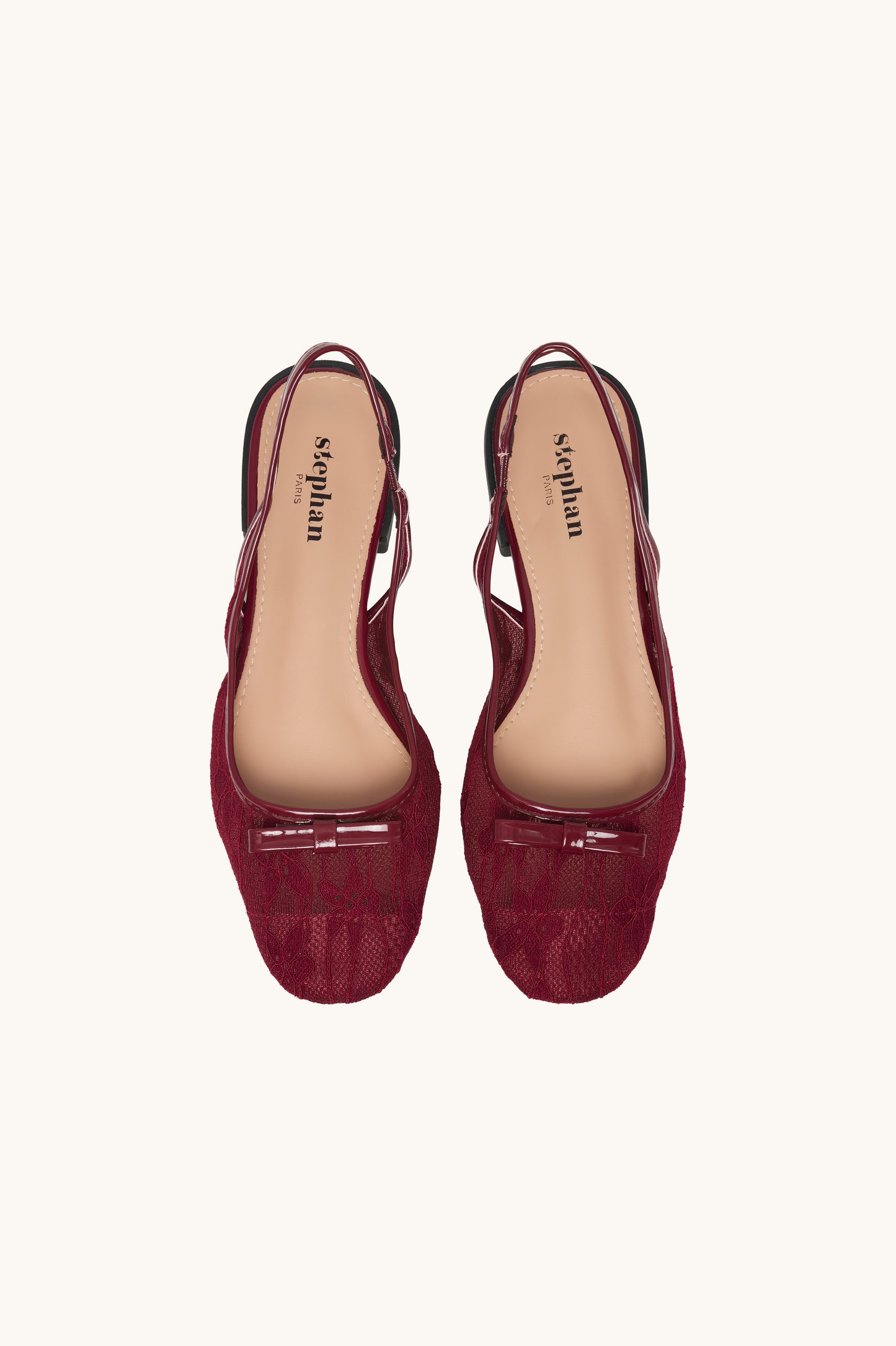 Ballerines slingback en dentelle à noeud Victoria