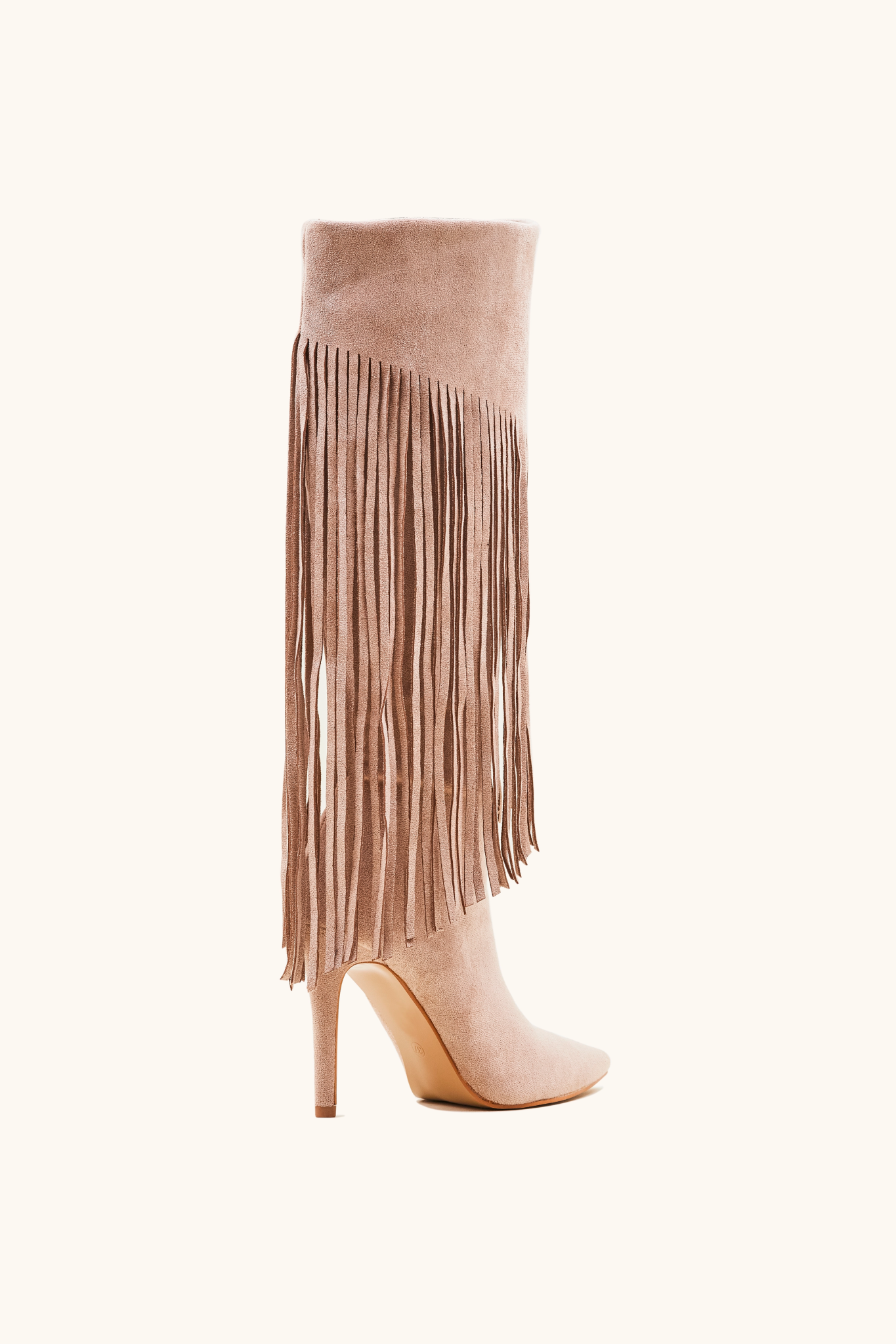 Bottes à franges beige