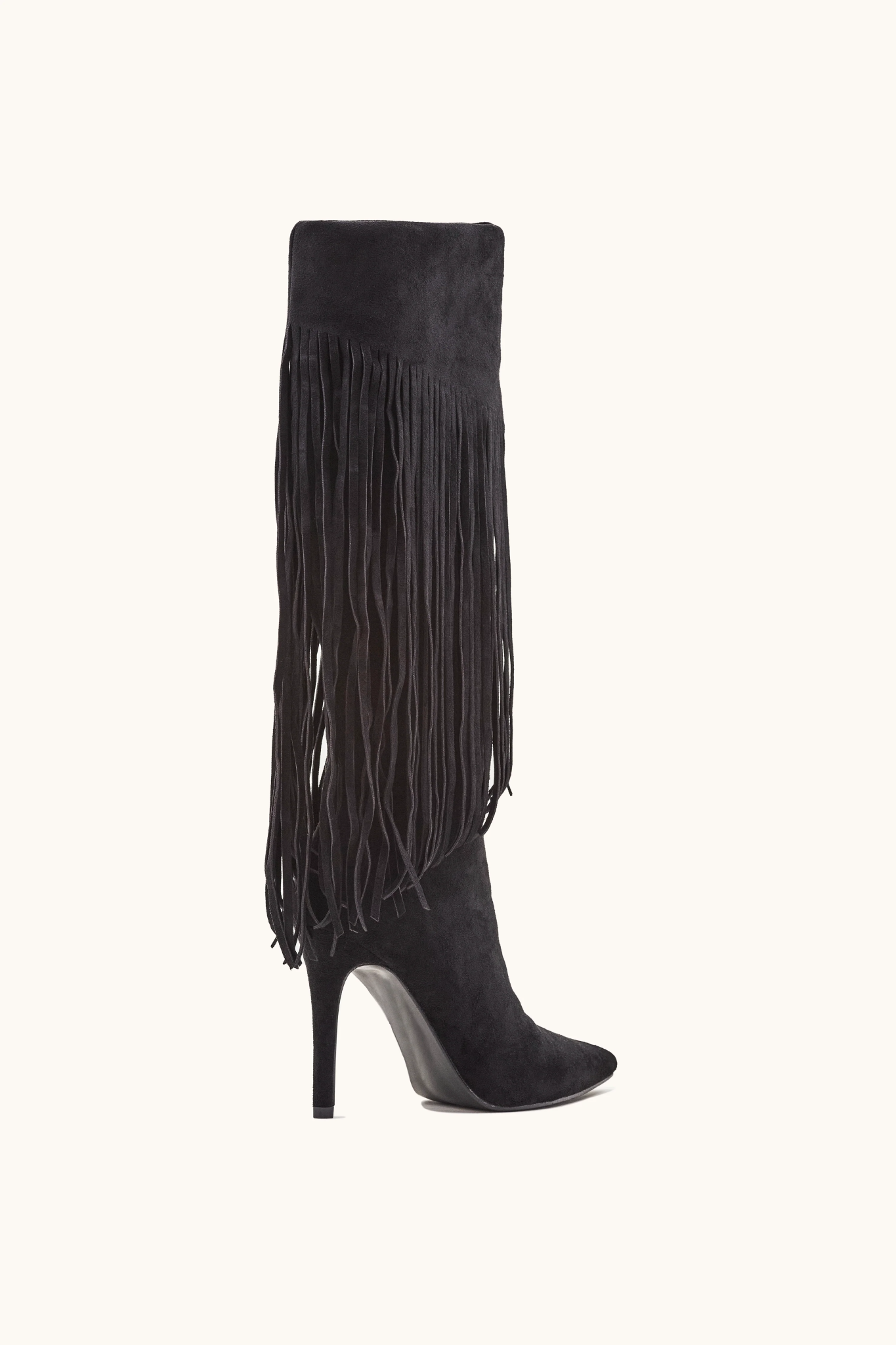 Black fringed boots
