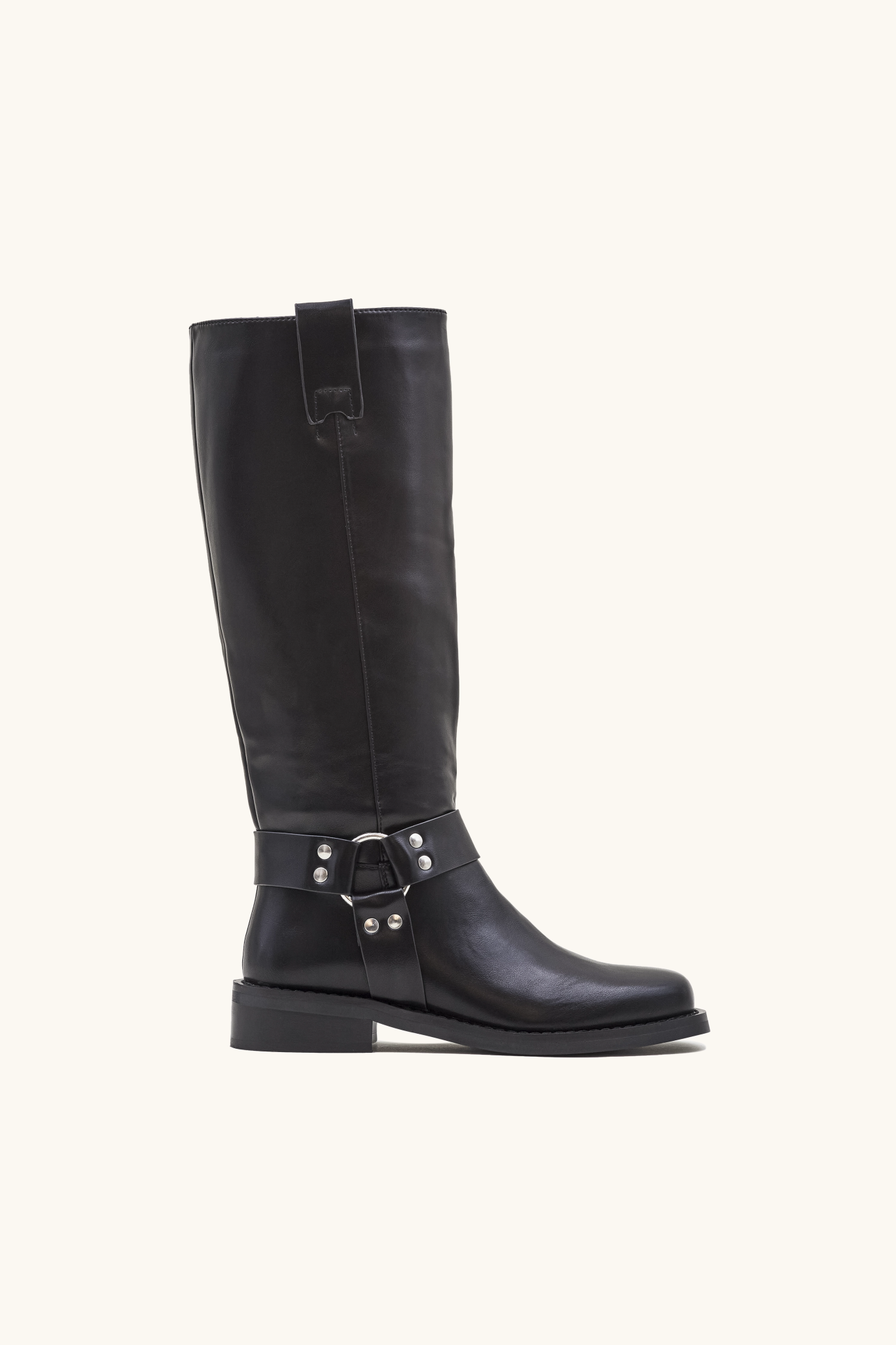 Black tubular biker boots – Stephan Paris - Main Image