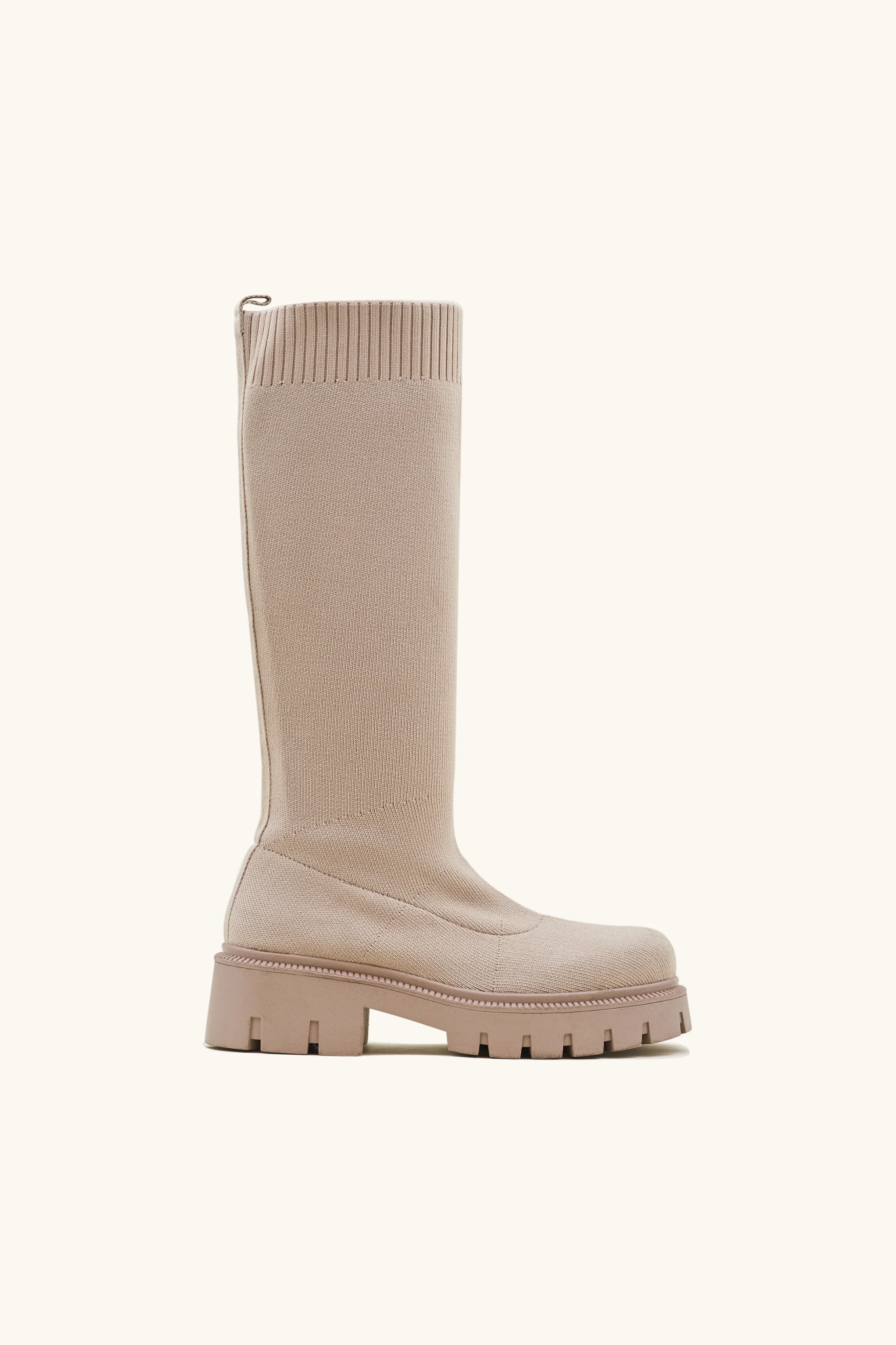 Bottes chaussettes beige Stephan Paris