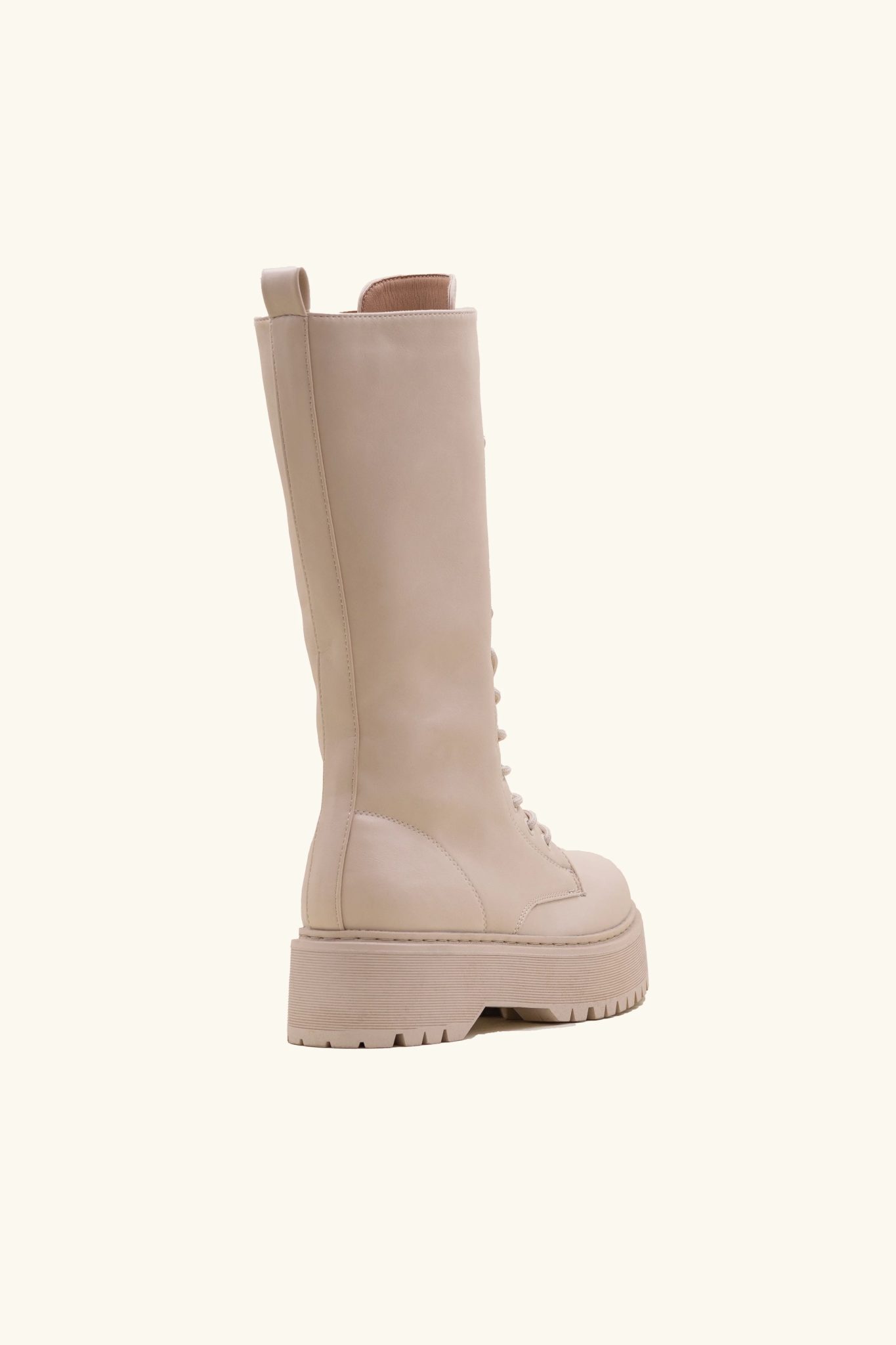 Beige high rangers boots