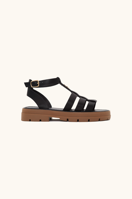 Sandales noires gladiateur