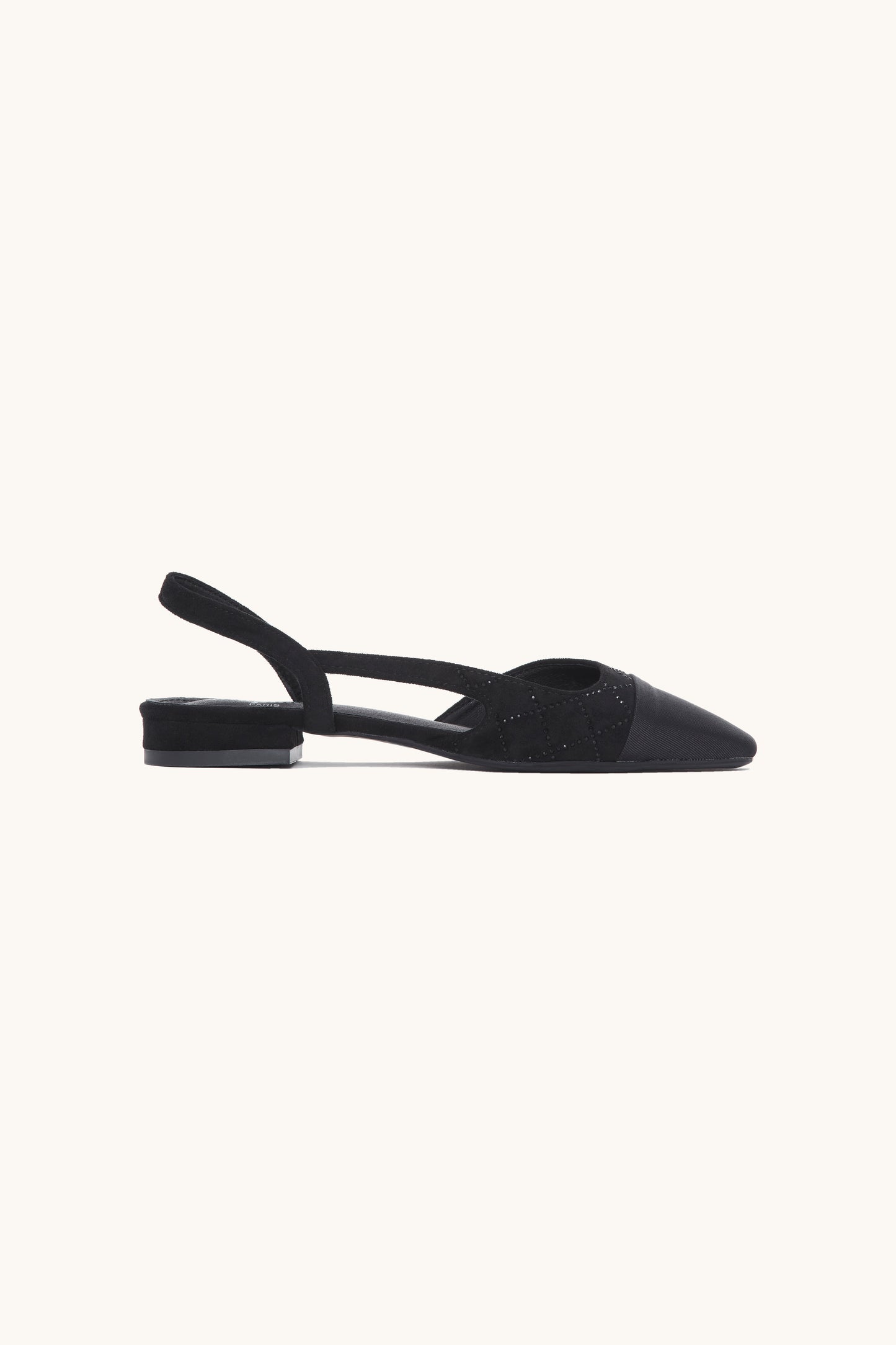 Ballerines slingback à bouts contrastés - Skye noire