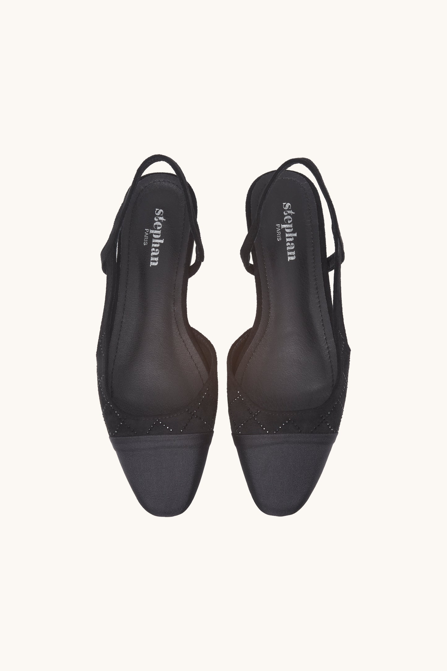 Ballerines slingback à bouts contrastés - Skye noire