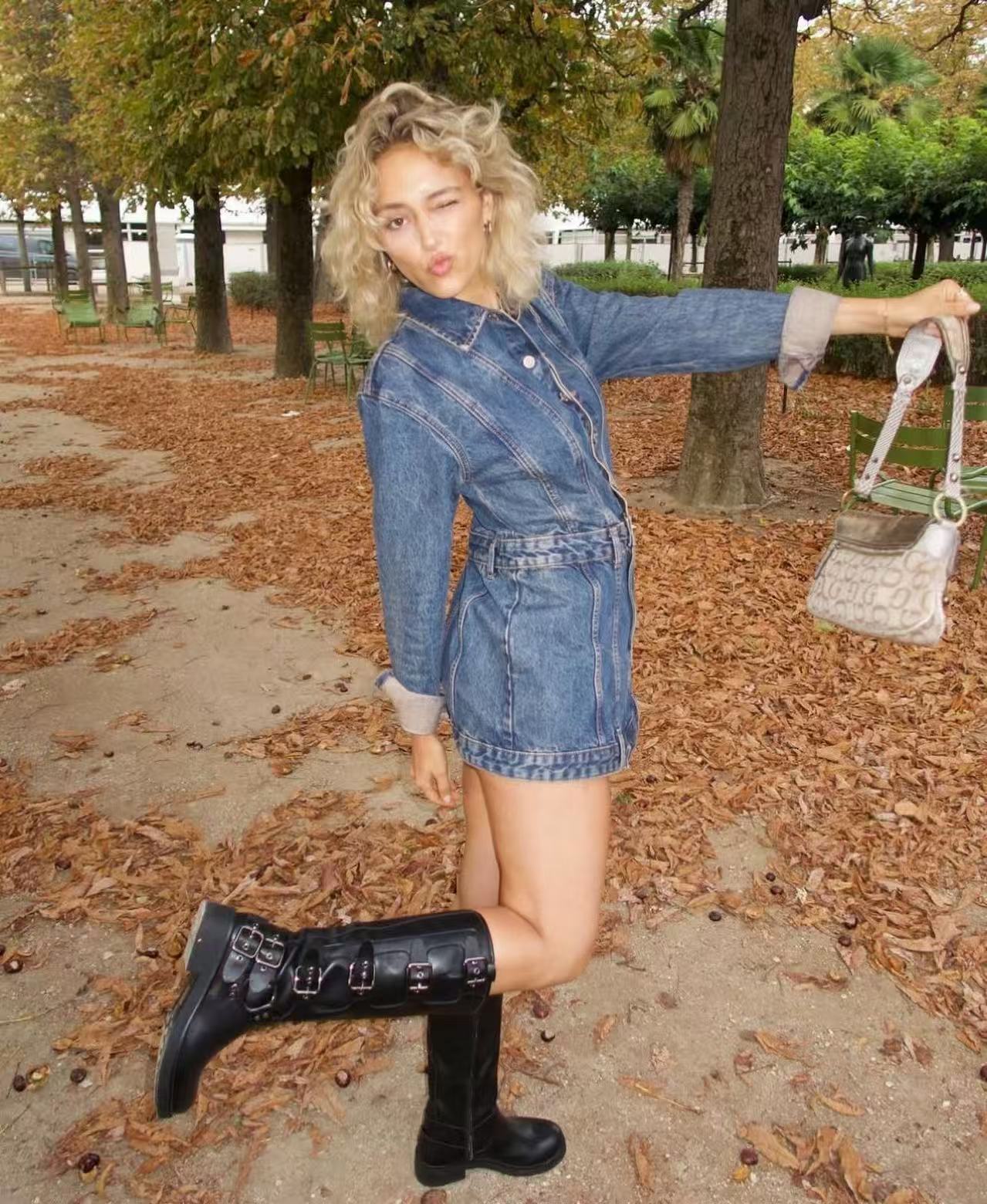 Black straps biker boots – Stephan Paris