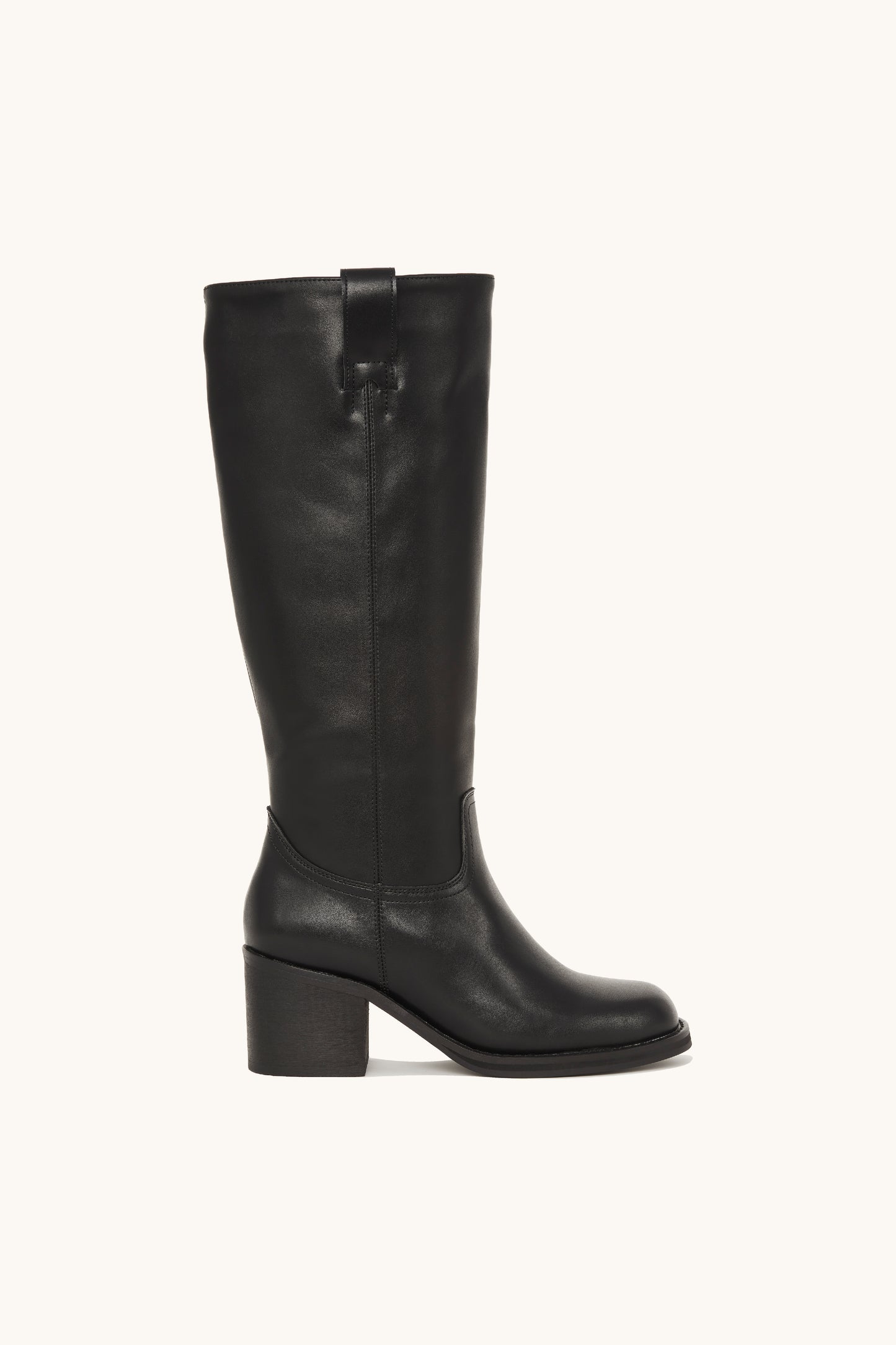 Bottes cavalières noires à talon bloc noir - Wendy