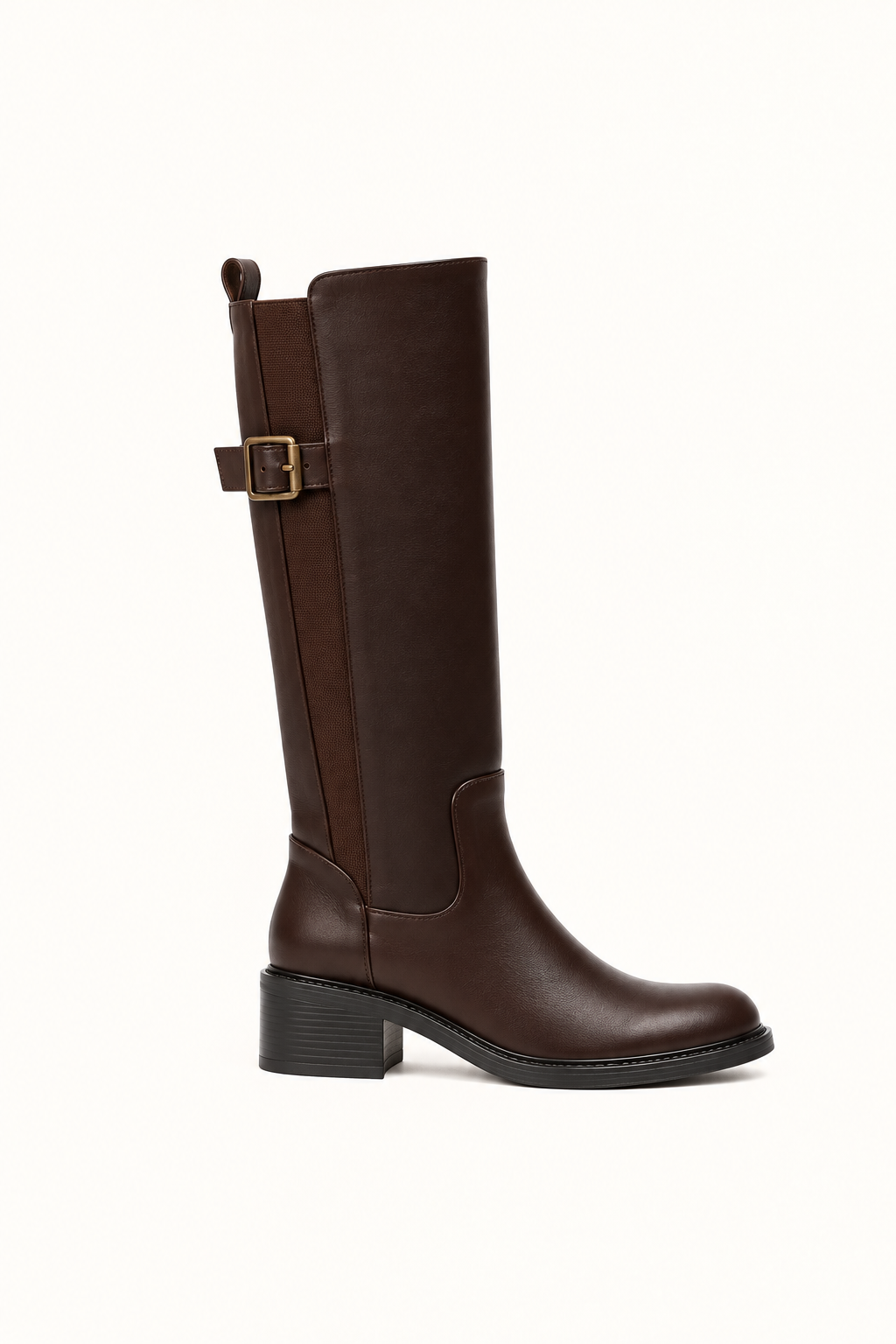 Bottes cavalières marron à boucle ajustable - Kris