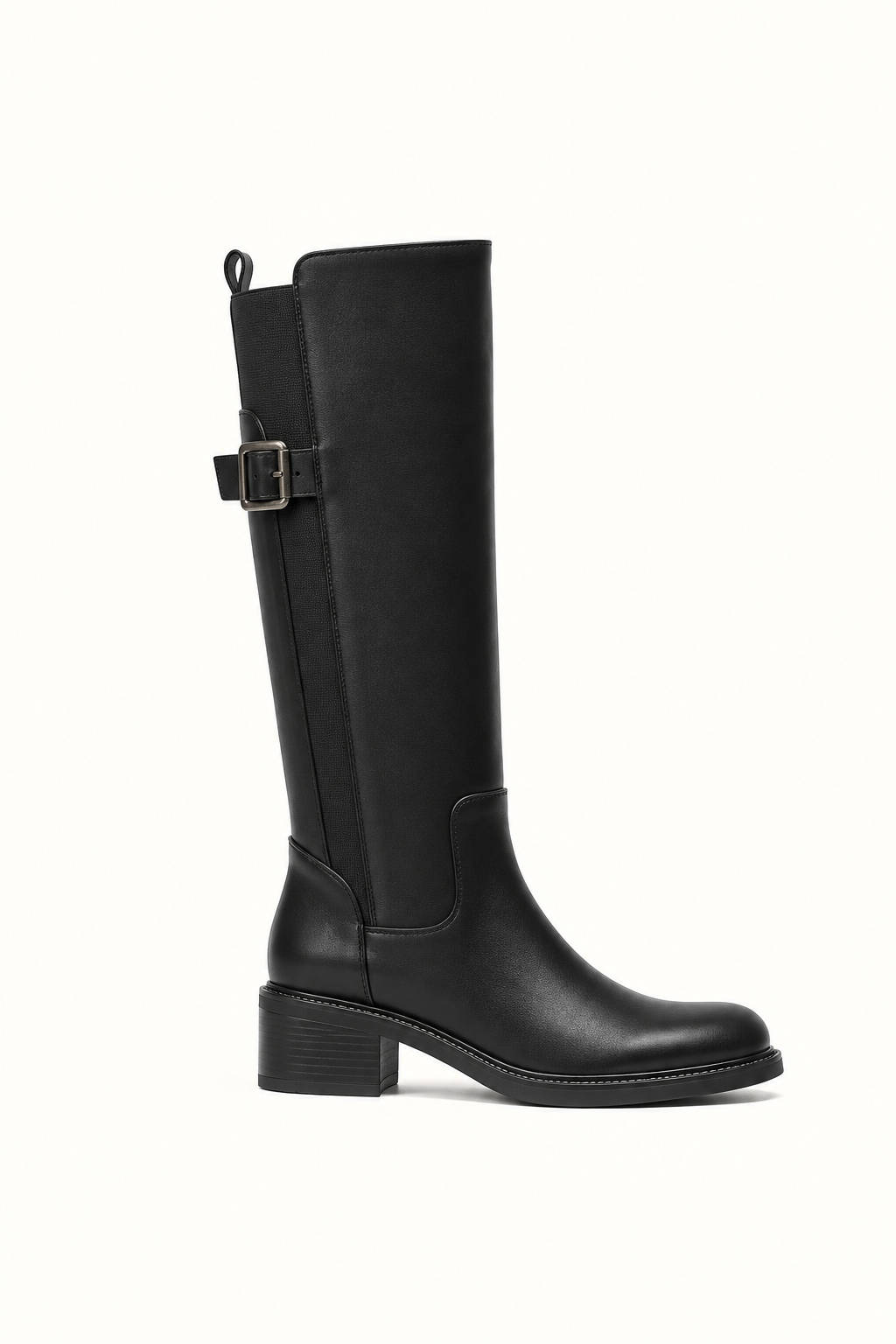 Bottes cavalières noires à boucle ajustable - Kris