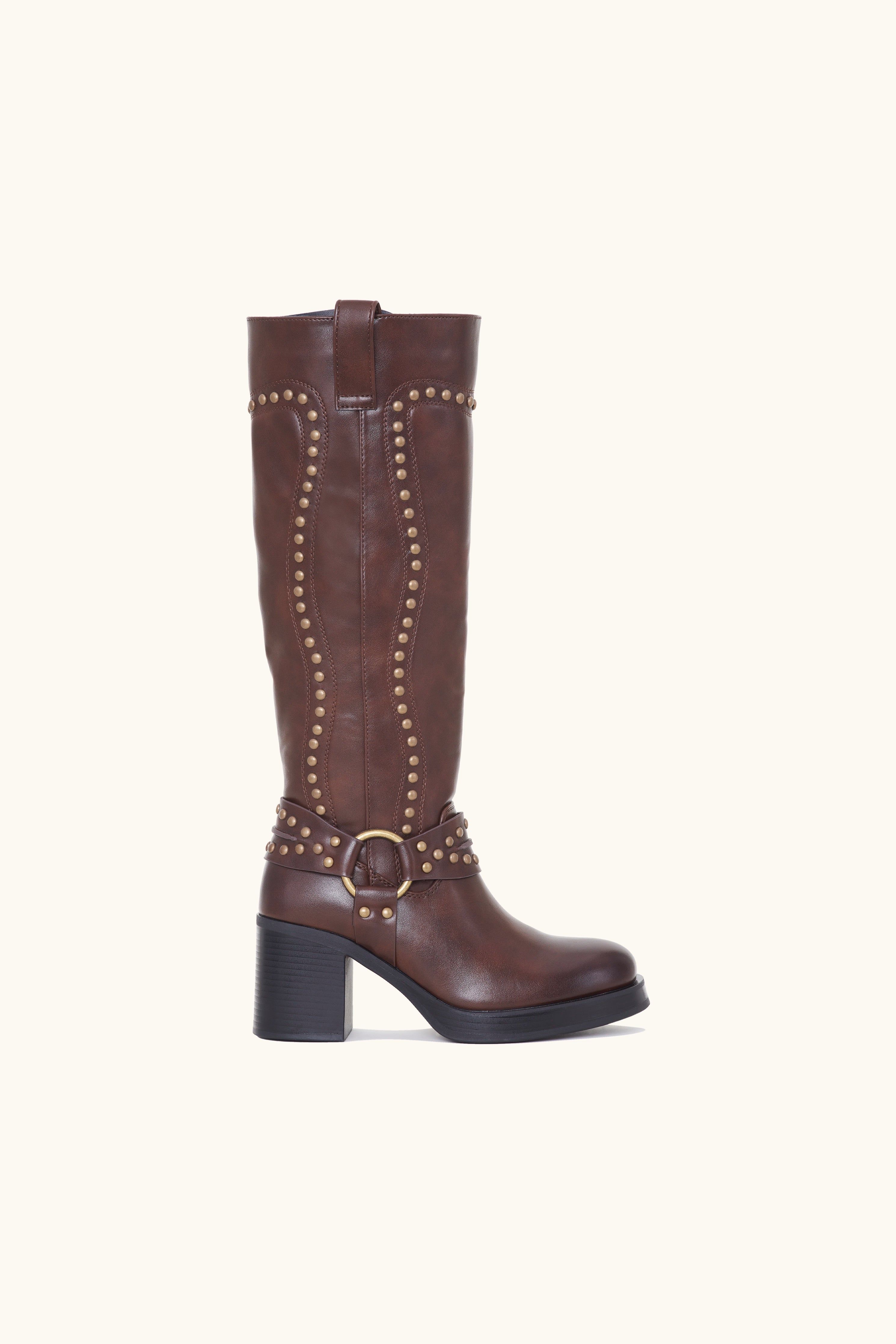 stephan Bottes à détails cloutés marron