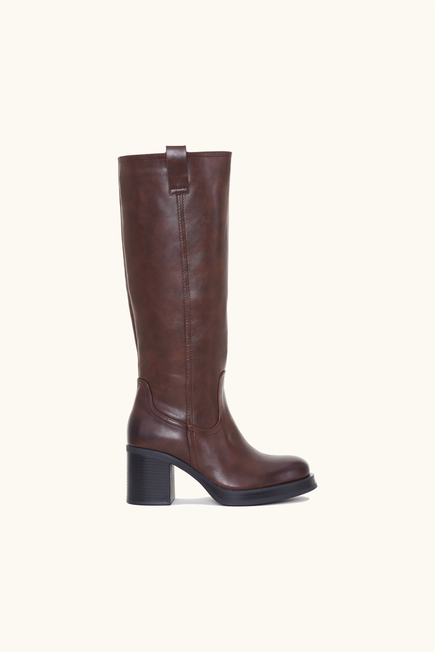 Bottes cavalières hautes marron