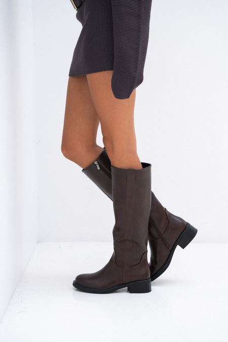 Bottes tubulaires marron - Zoey