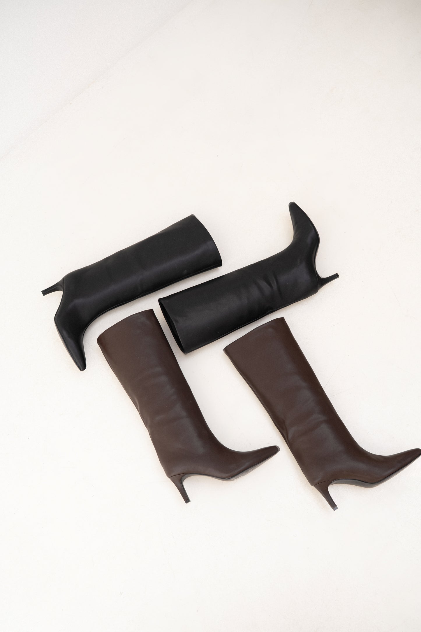 Bottes noires à talon fin - Serena