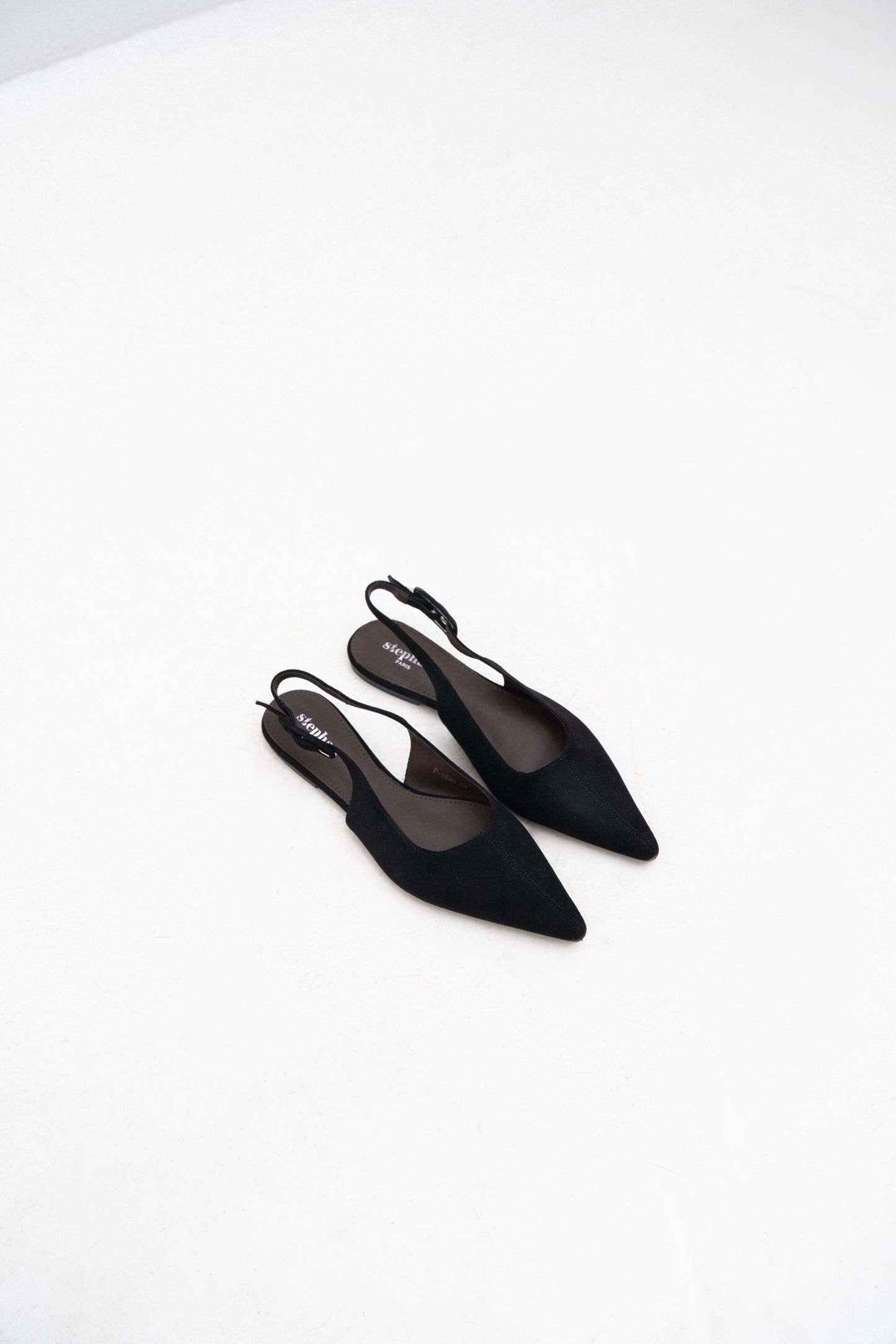 Ballerines slingback noires à bout pointu - Livia
