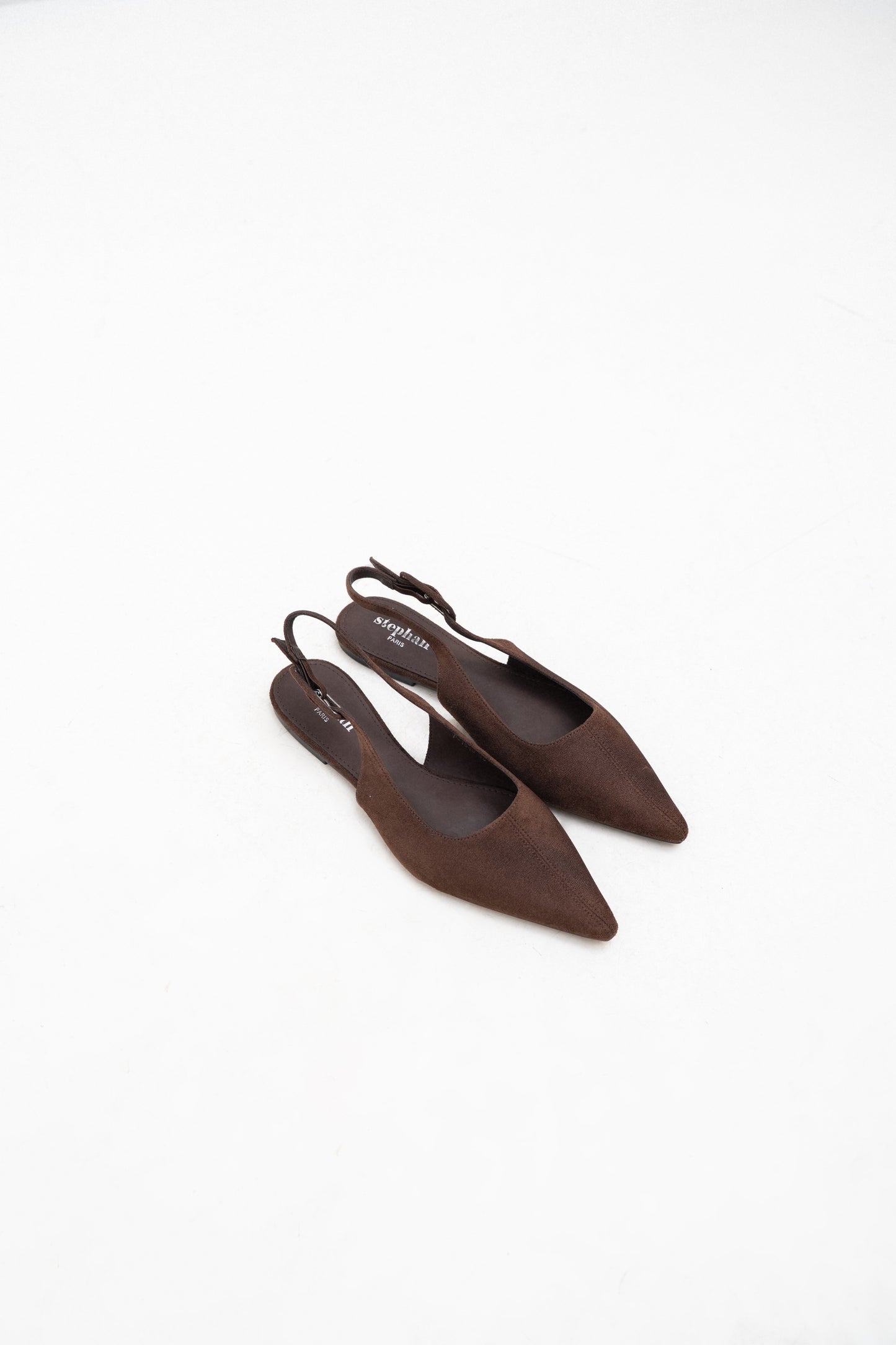 Ballerines slingback marron à bout pointu - Livia