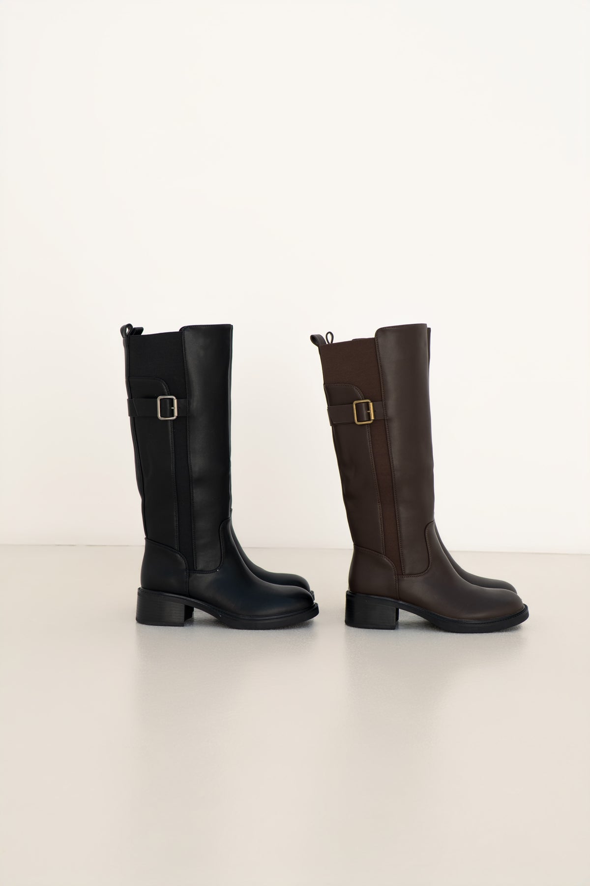 Bottes cavalières marron à boucle ajustable - Kris