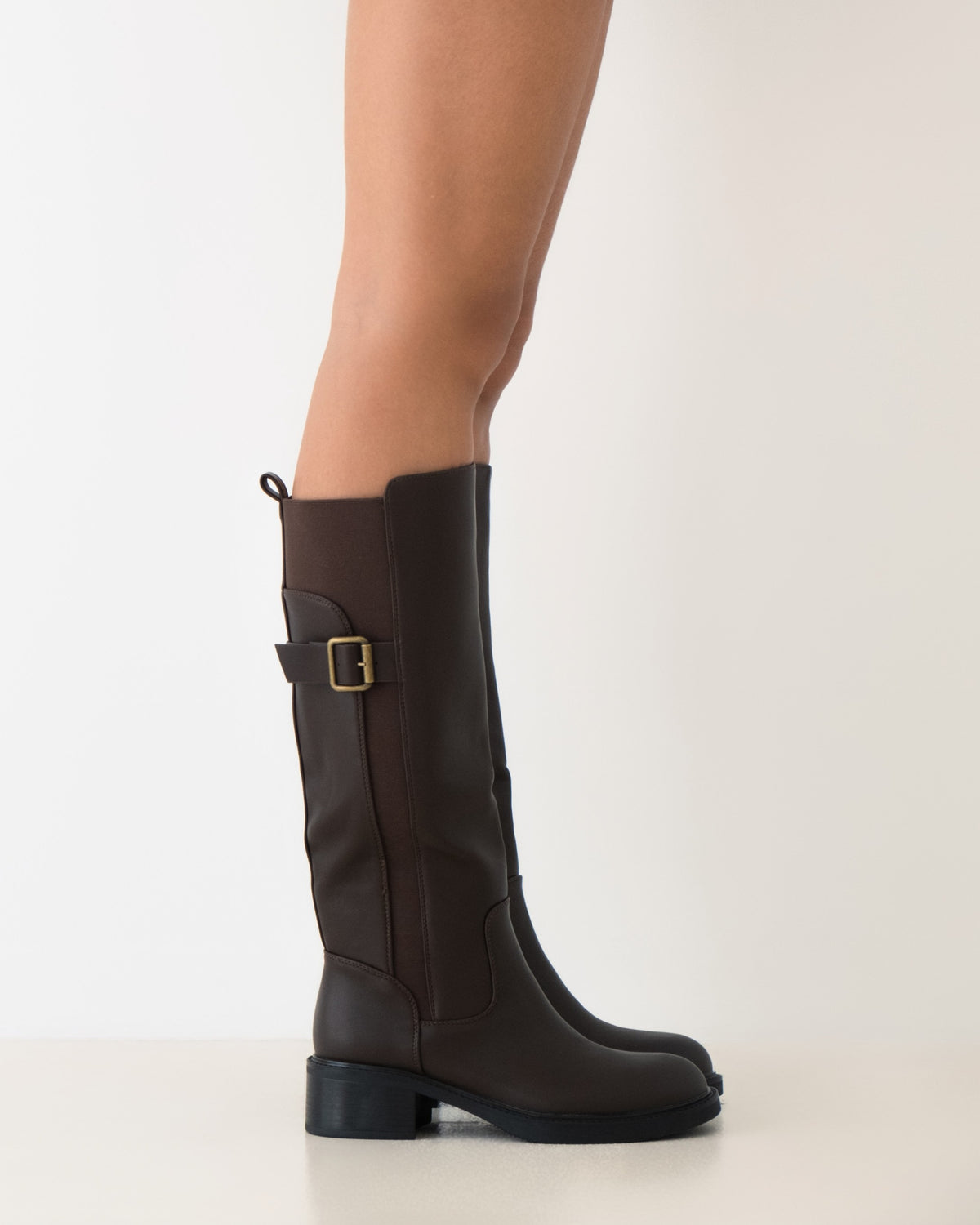Bottes cavalières marron à boucle ajustable - Kris