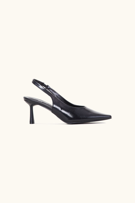 Escarpins slingback bout pointu noires