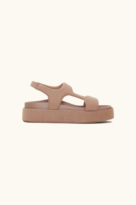 Sandales minimaliste à plateforme beige