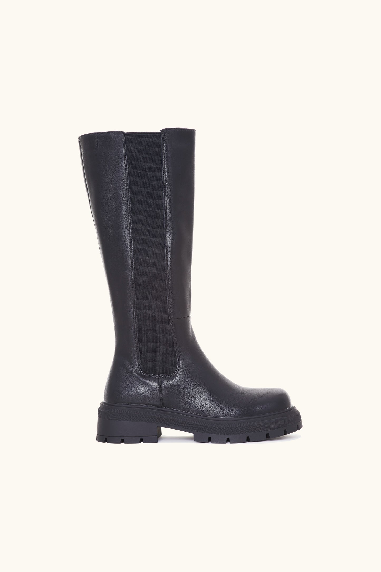 Bottes chunky hauteur genoux noires