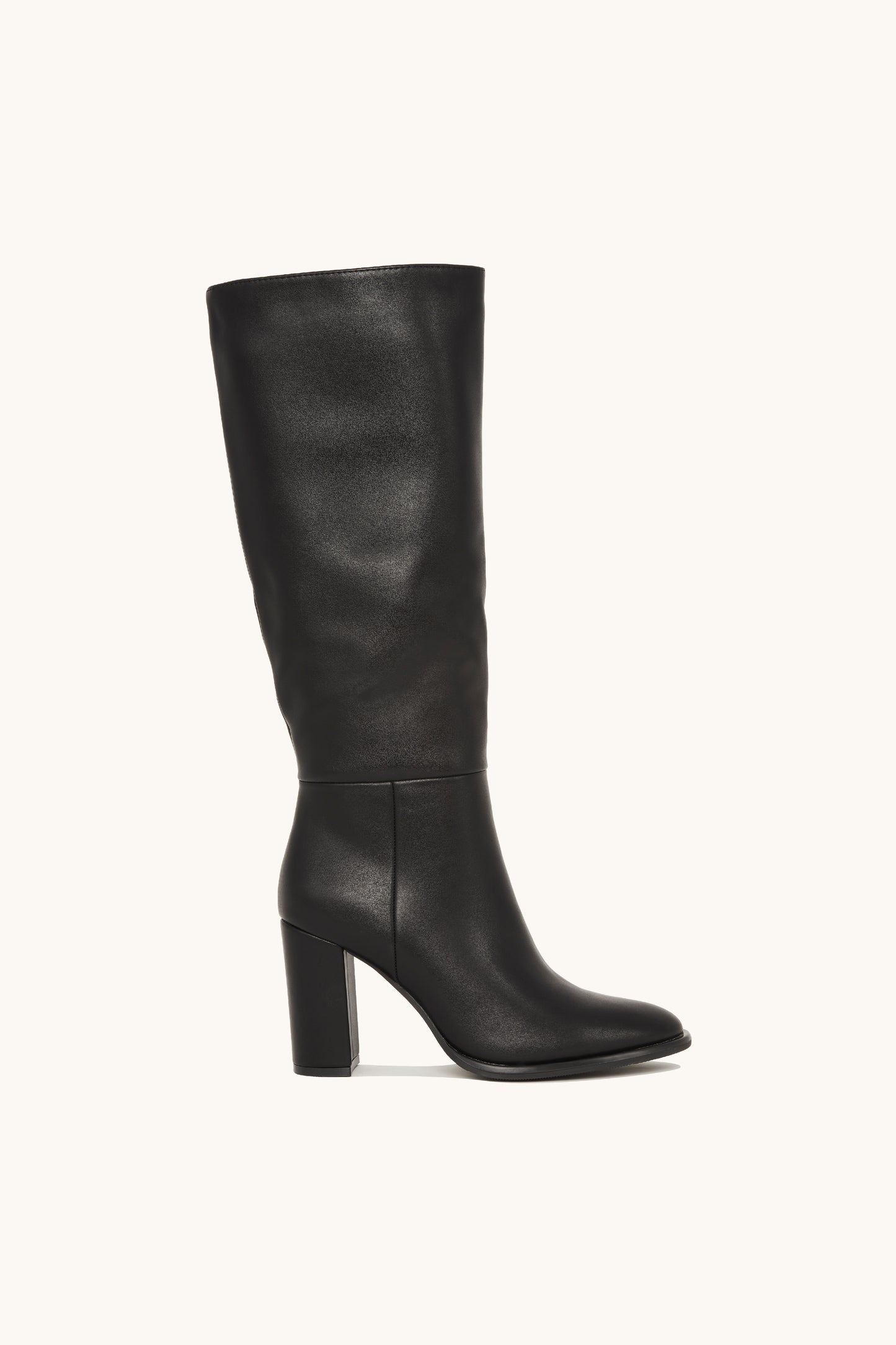 Bottes hautes noires à talon bloc - Ella