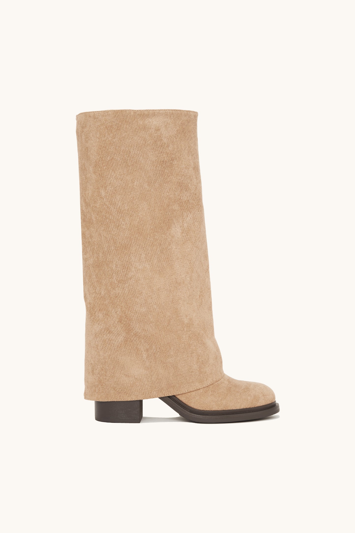 Bottes hautes beiges en suédine - Ivy