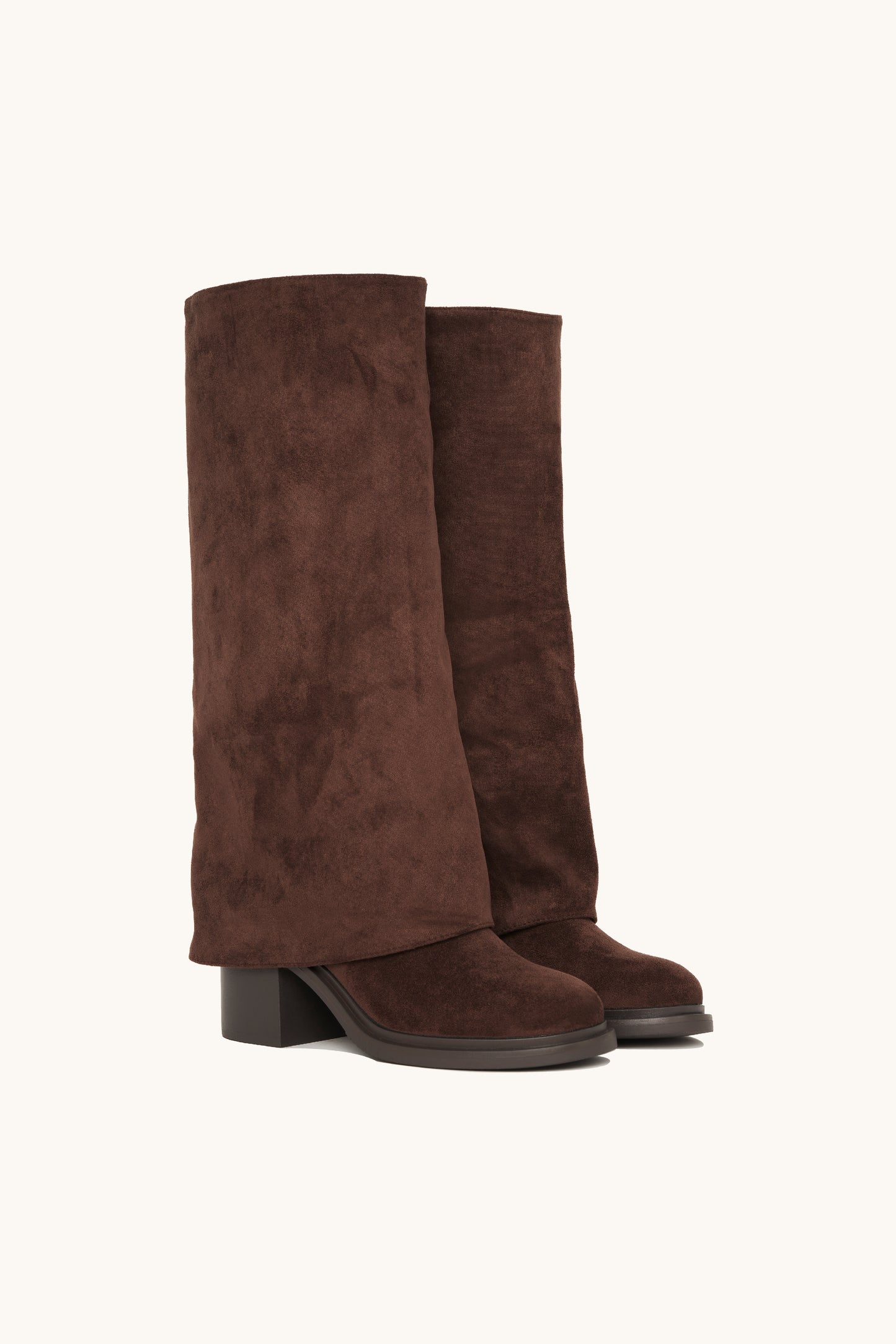 Bottes hautes marrons en suédine - Ivy