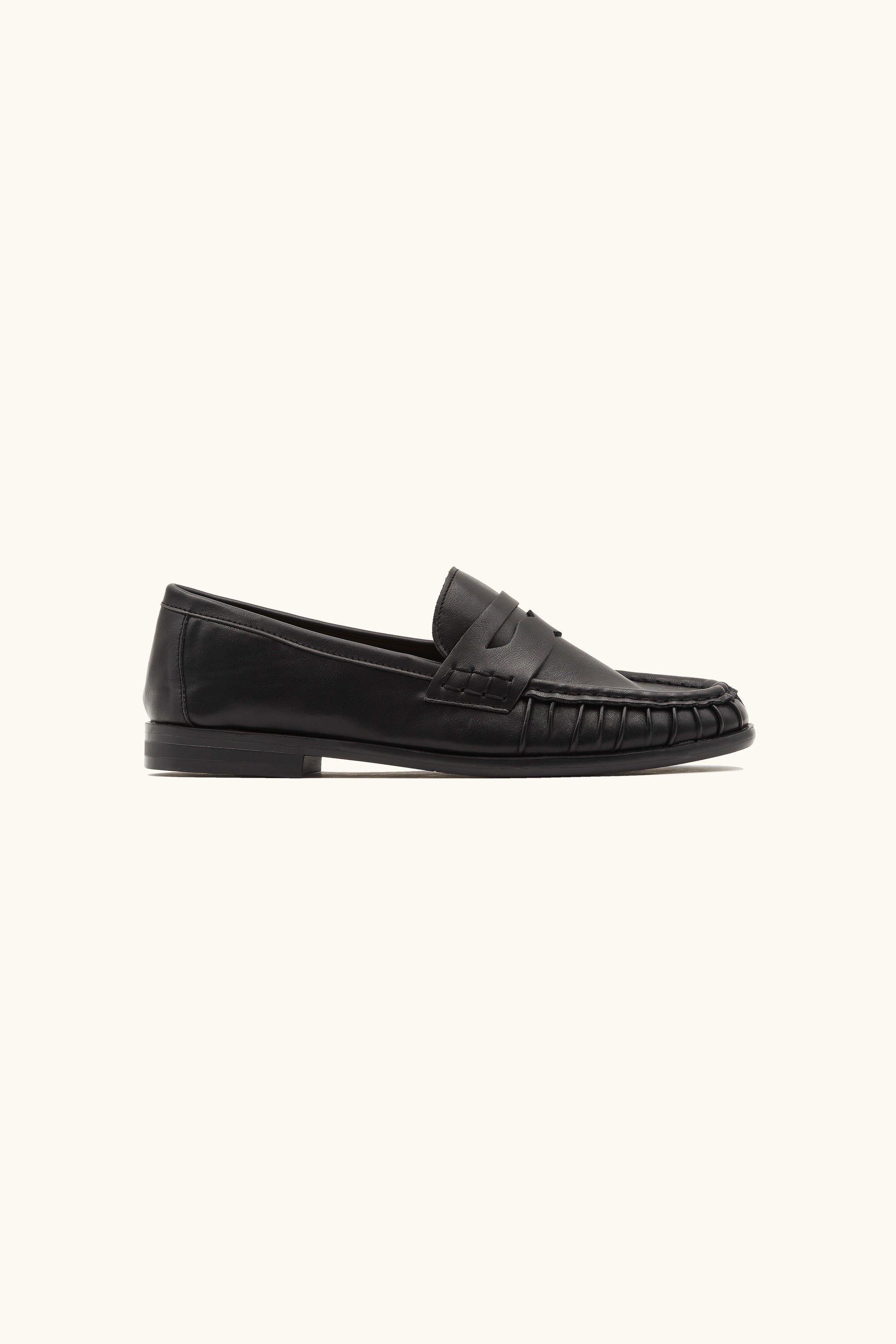 Mocassins plissés noir
