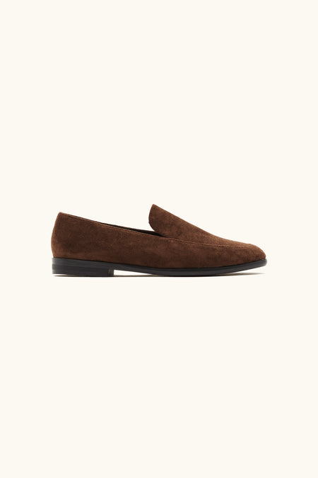 Mocassins soft en suédine marron