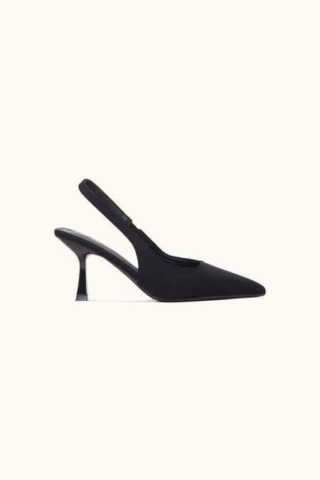 Slingback à bride arrière élastique noires