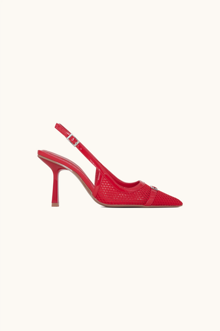 Red Résille Slingback pumps