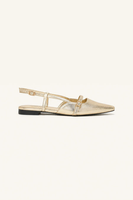 Ballerine slingback pointus à brides - Blair Gold