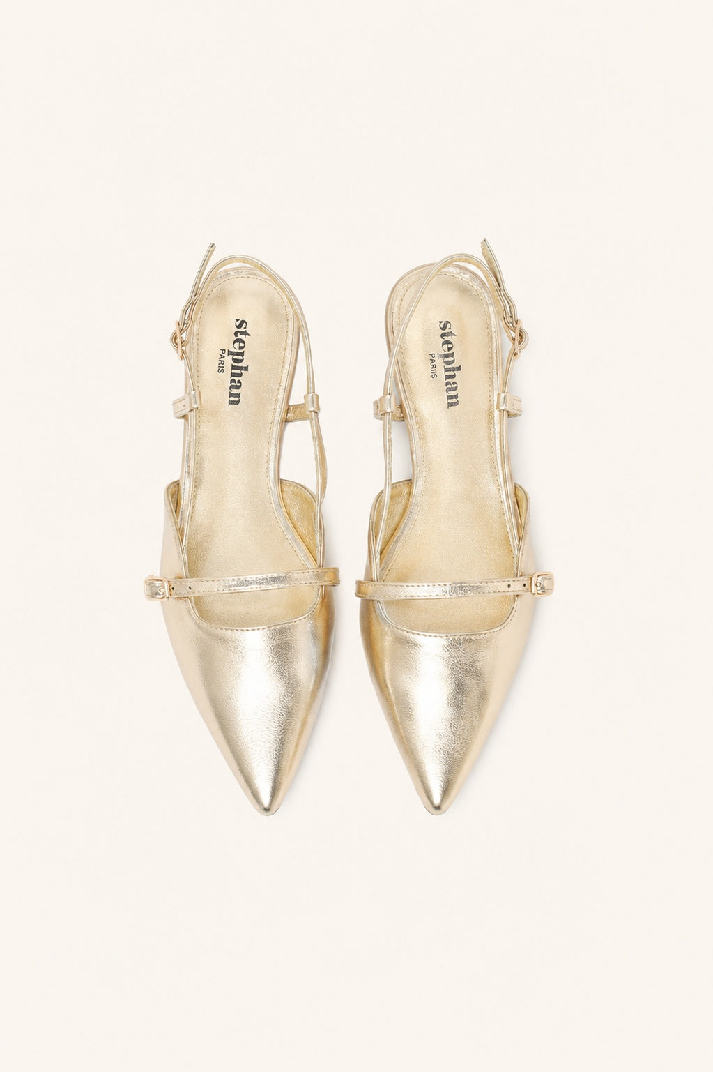 Ballerine slingback pointus à brides - Blair Gold