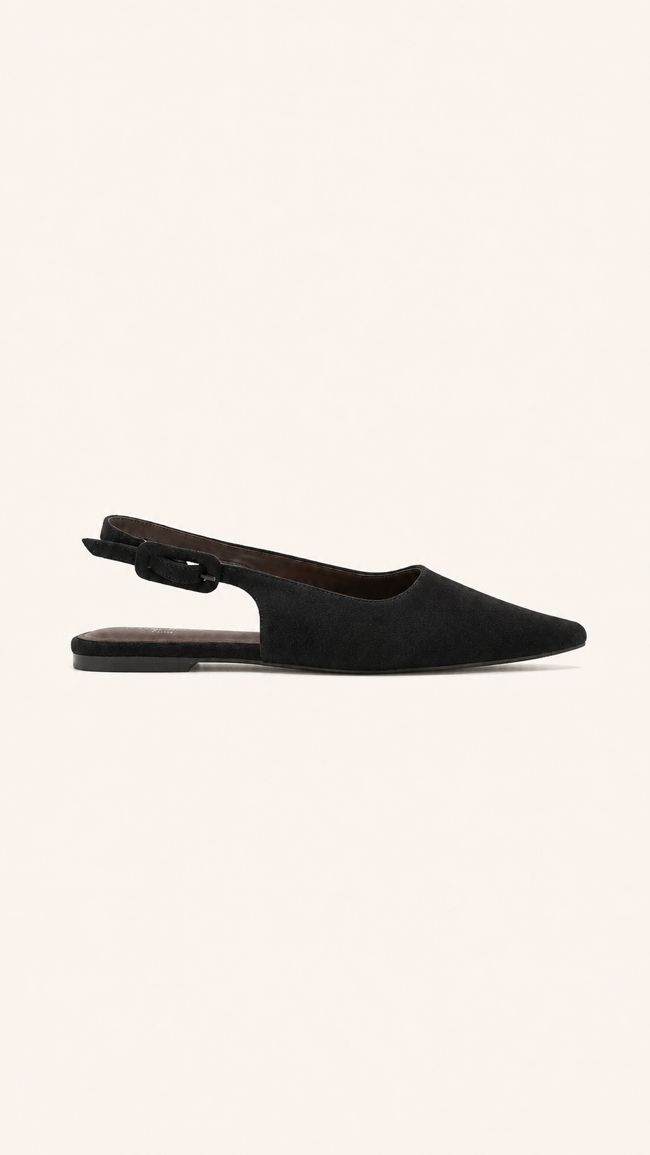Ballerines slingback noires à bout pointu - Livia