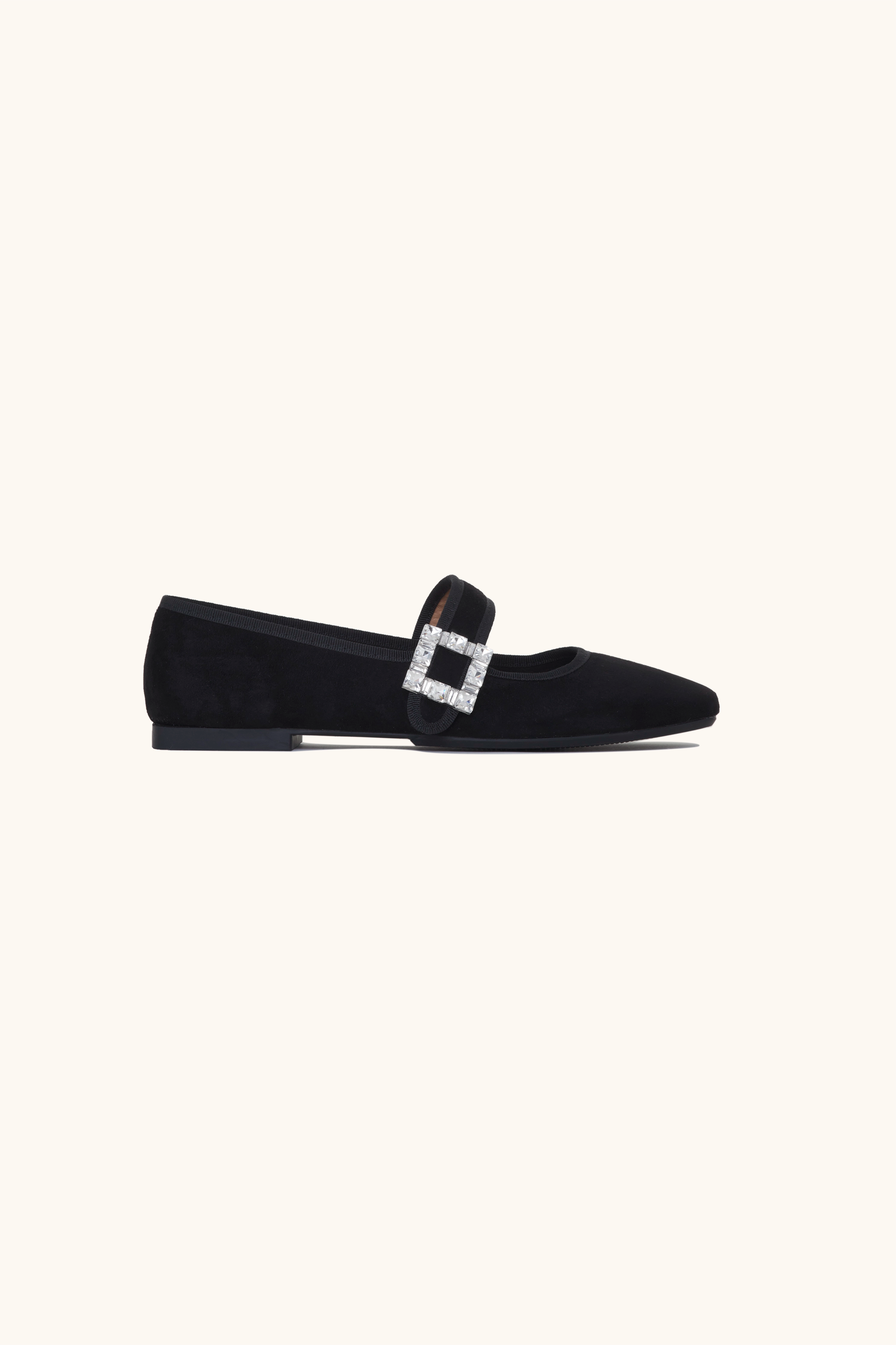 stephan Ballerines à boucle strass noires