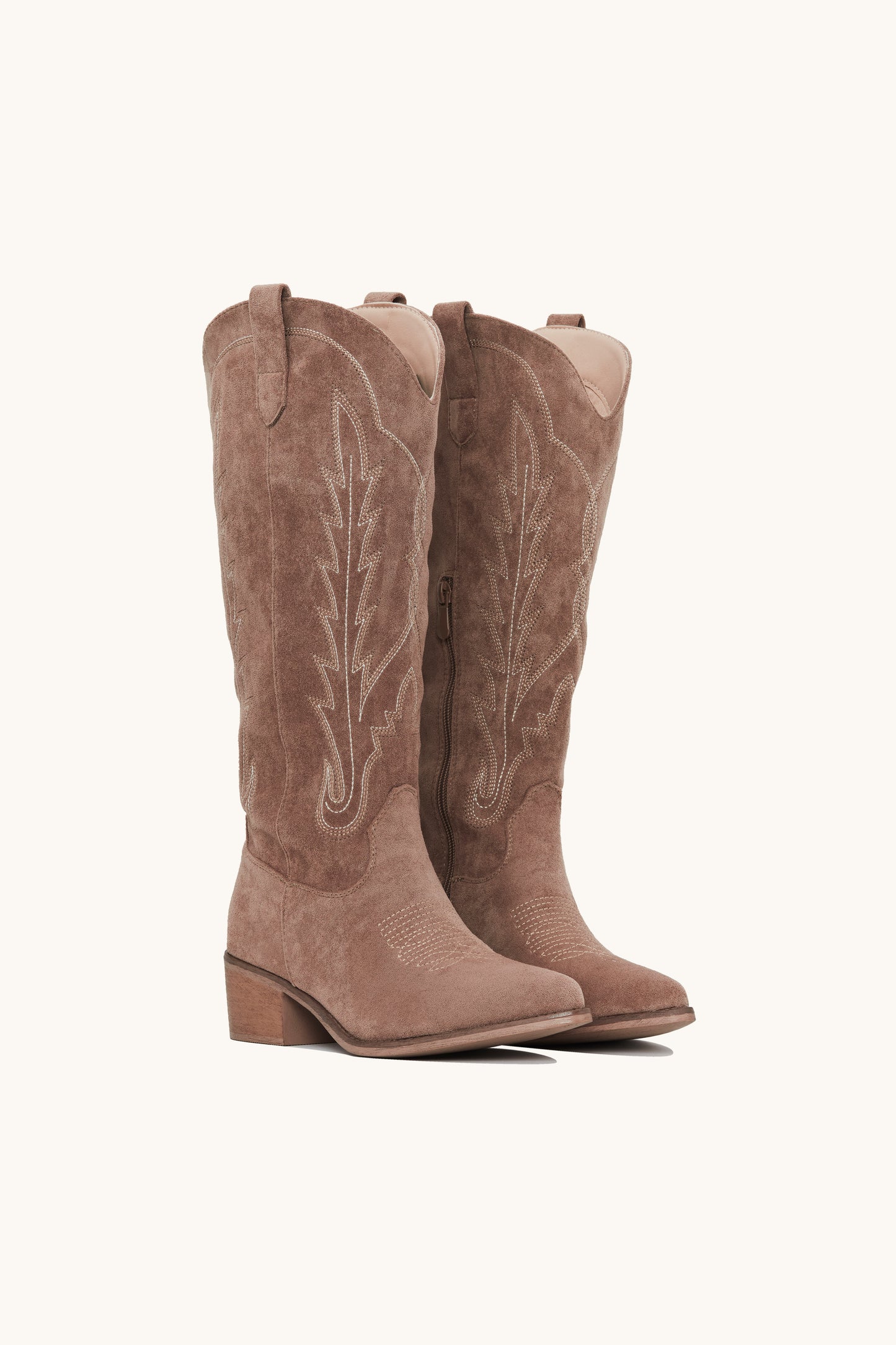 Santiags western en suède khaki